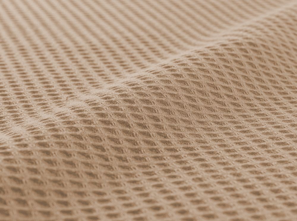 Leichte Decke aus Waffelpiqué 100% Baumwolle Taupe Single