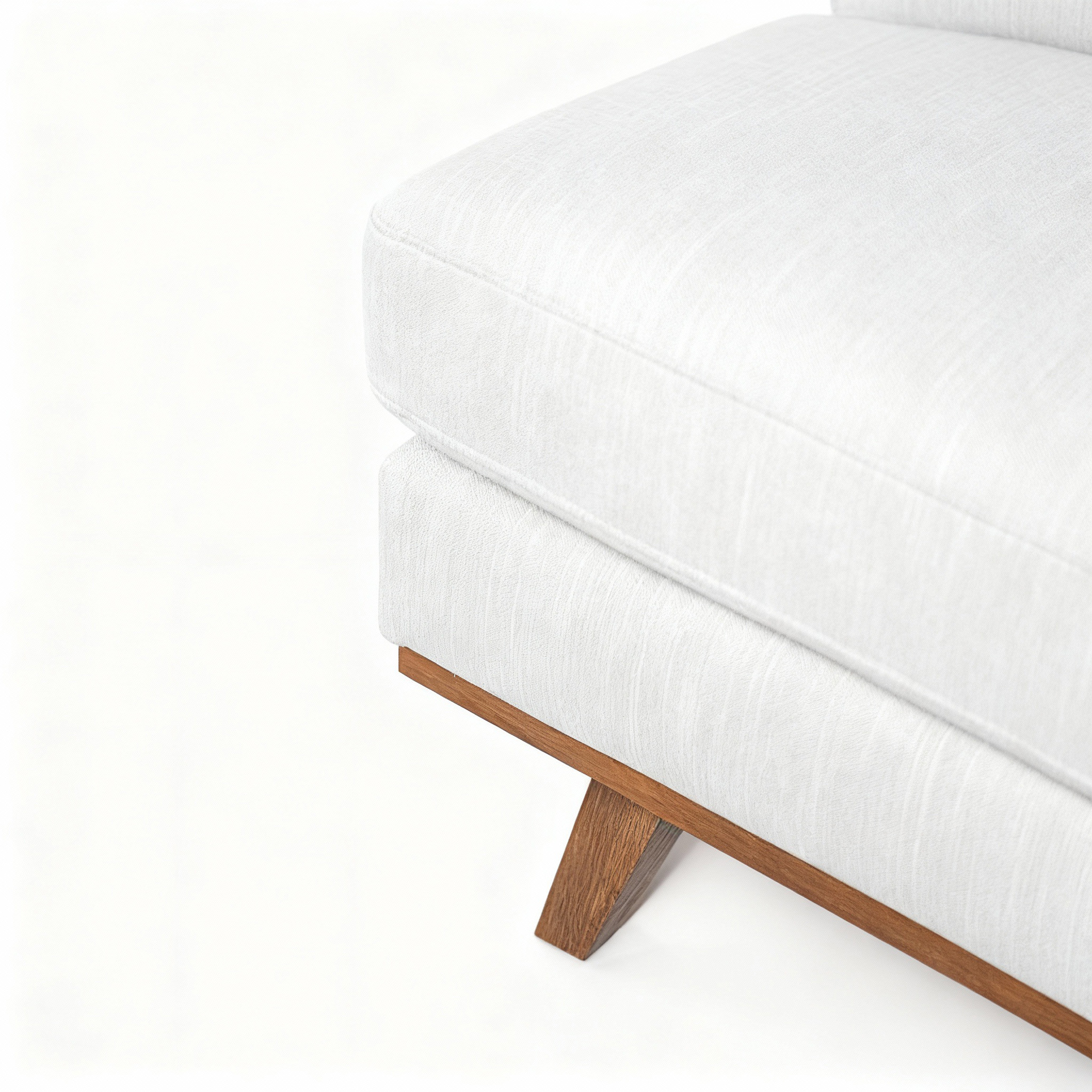 Ecksofa Japandi 3-Sitzer Rechts Beige