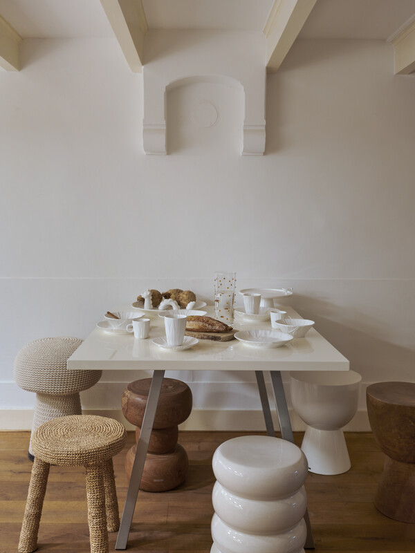 2x Packed Plate Ceramic White