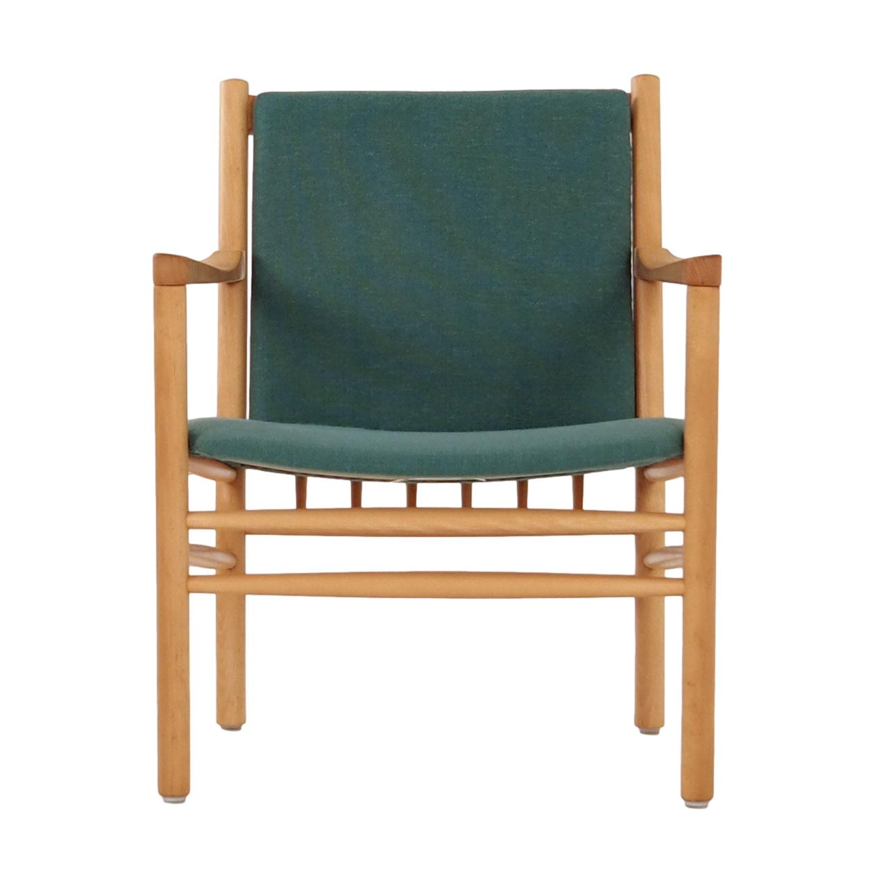Vintage chair Beech wood Green 1970s