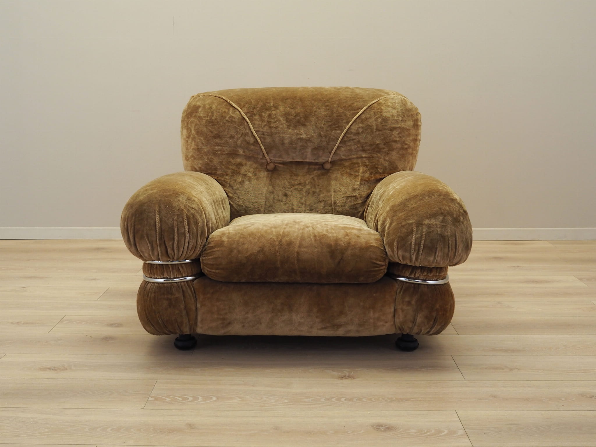 Armchair velvet brown 1970s