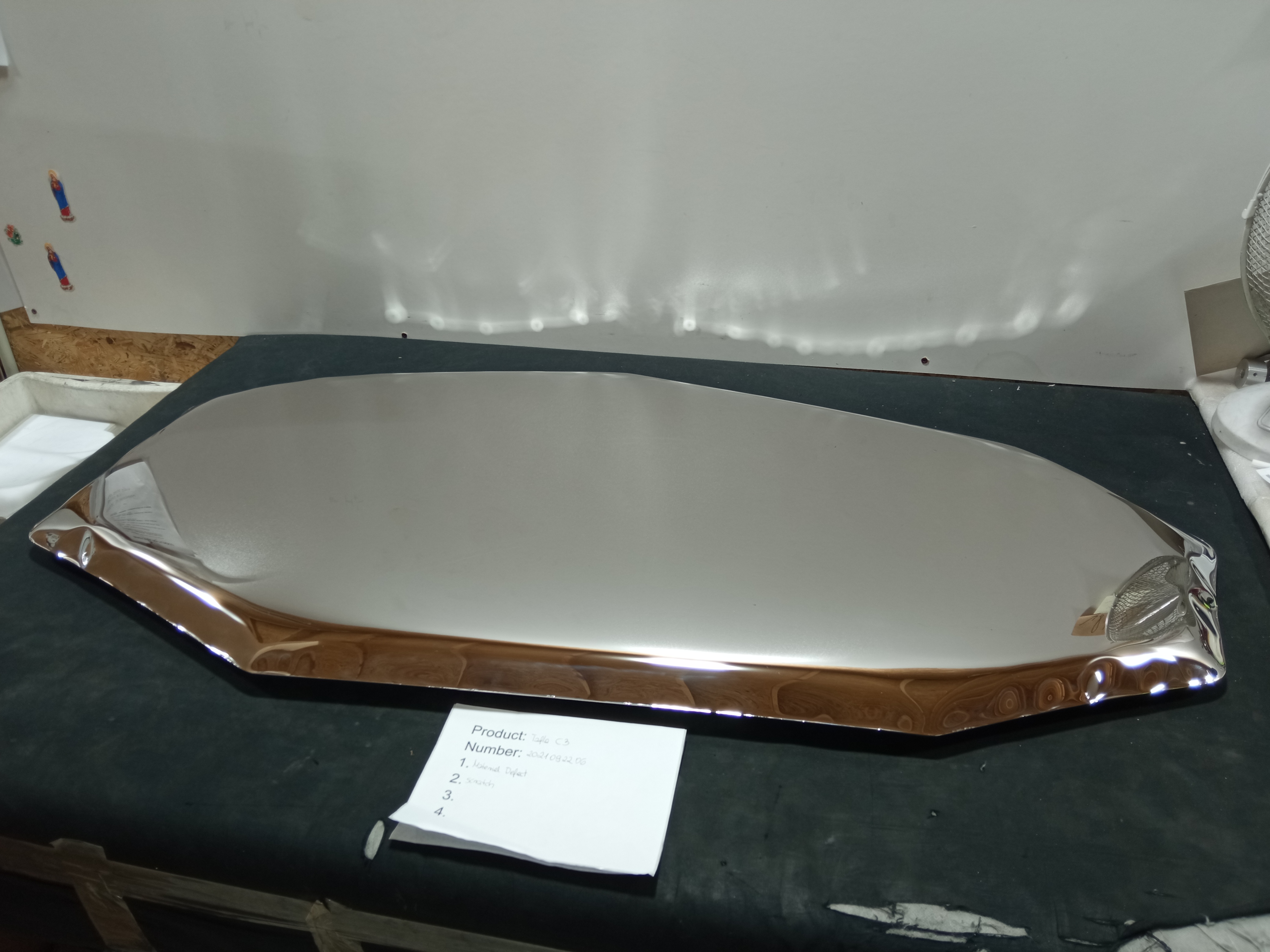 Table Mirror C3 Stainless Steel Inox Polished Silver