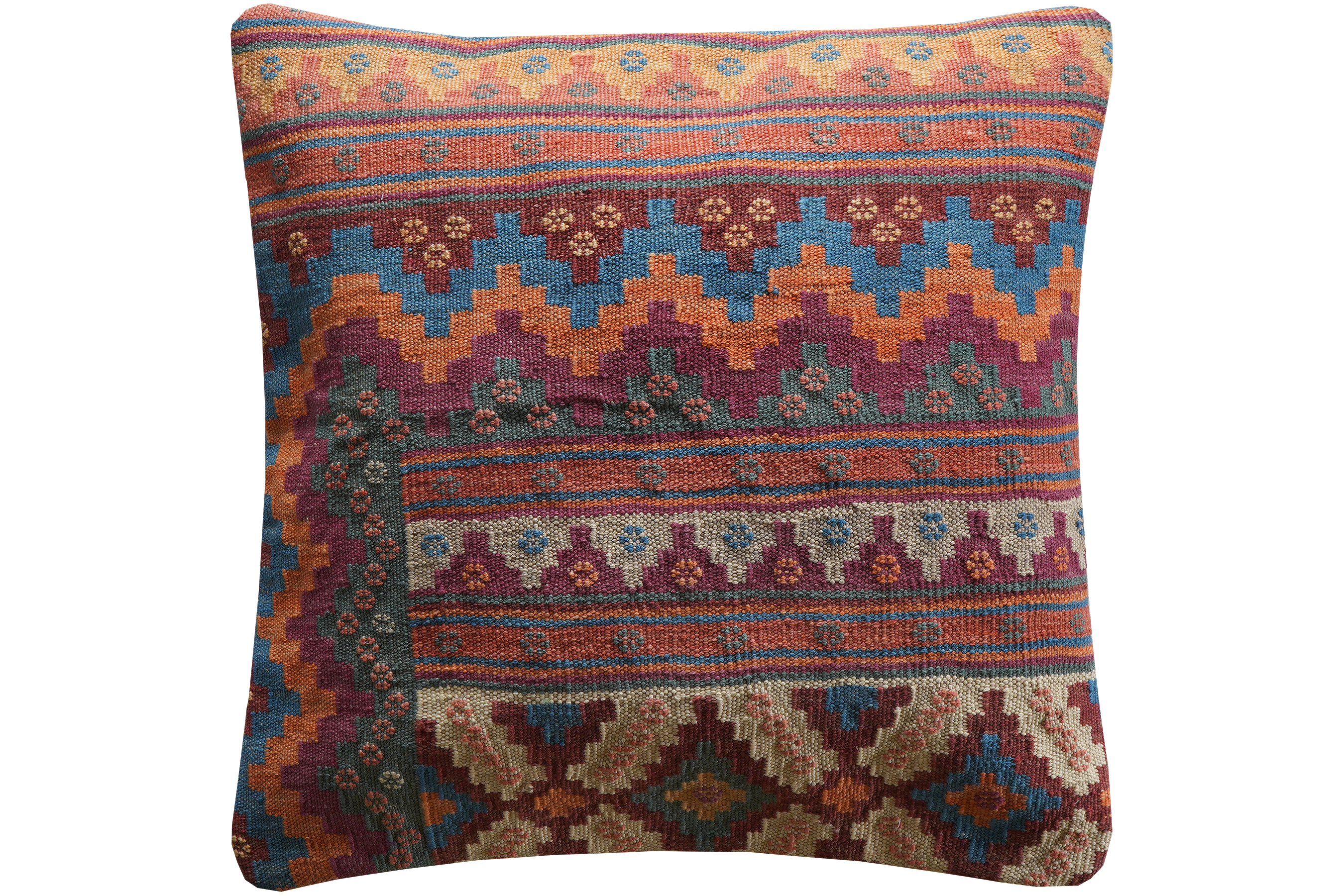 Cuscino Kilim Lana Cotone Multicolore
