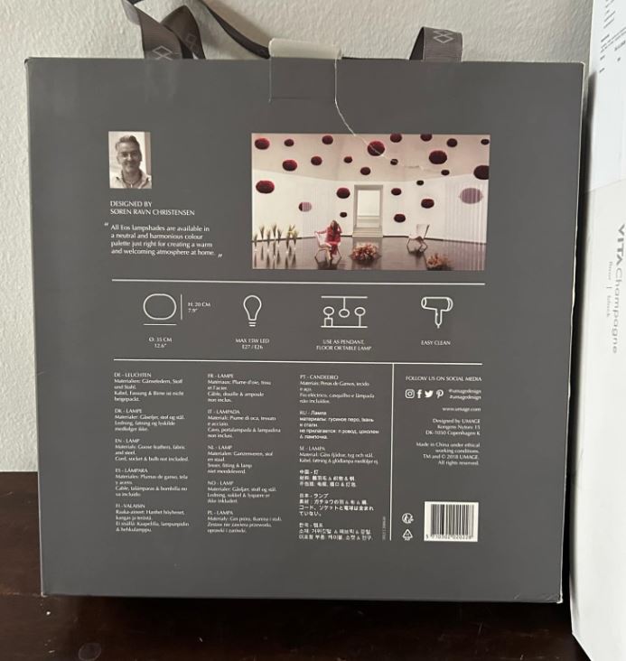 Eos floor lamp Mini Red Floor Black