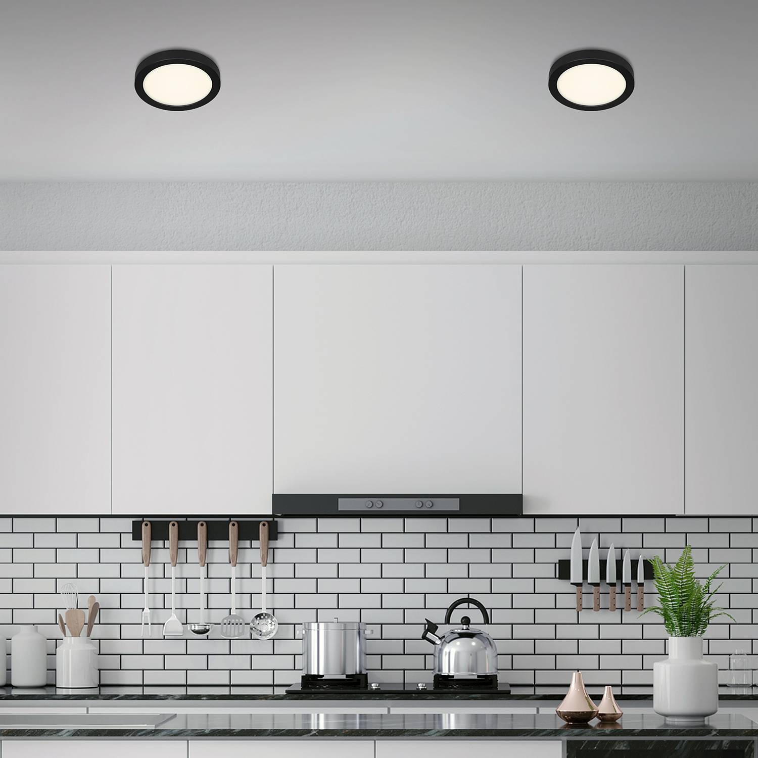 LED-Deckenleuchte Schwarz
