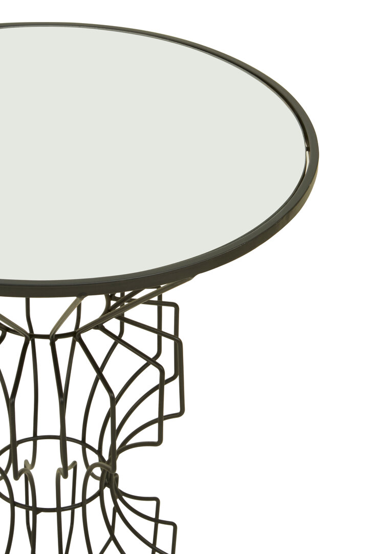 Yaxi Round Side Tables Metal Bronze