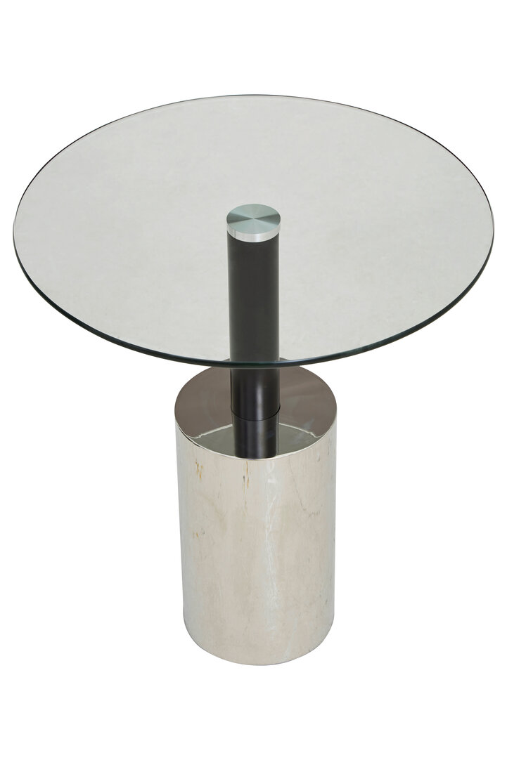 Oria Beistelltisch mit silberner Basis
