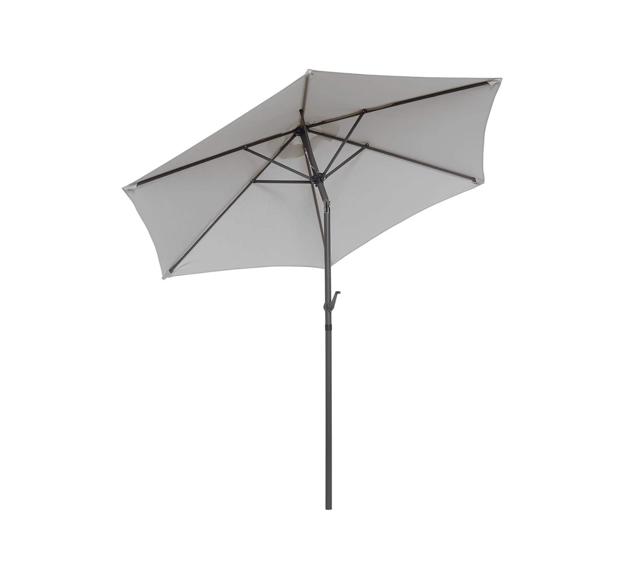 Sonnenschirm Kunstfaser Aluminium Grau