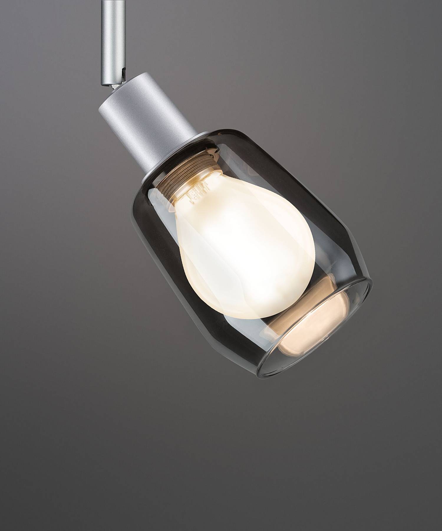 Lampenschirm Vento Rauchglas Grau