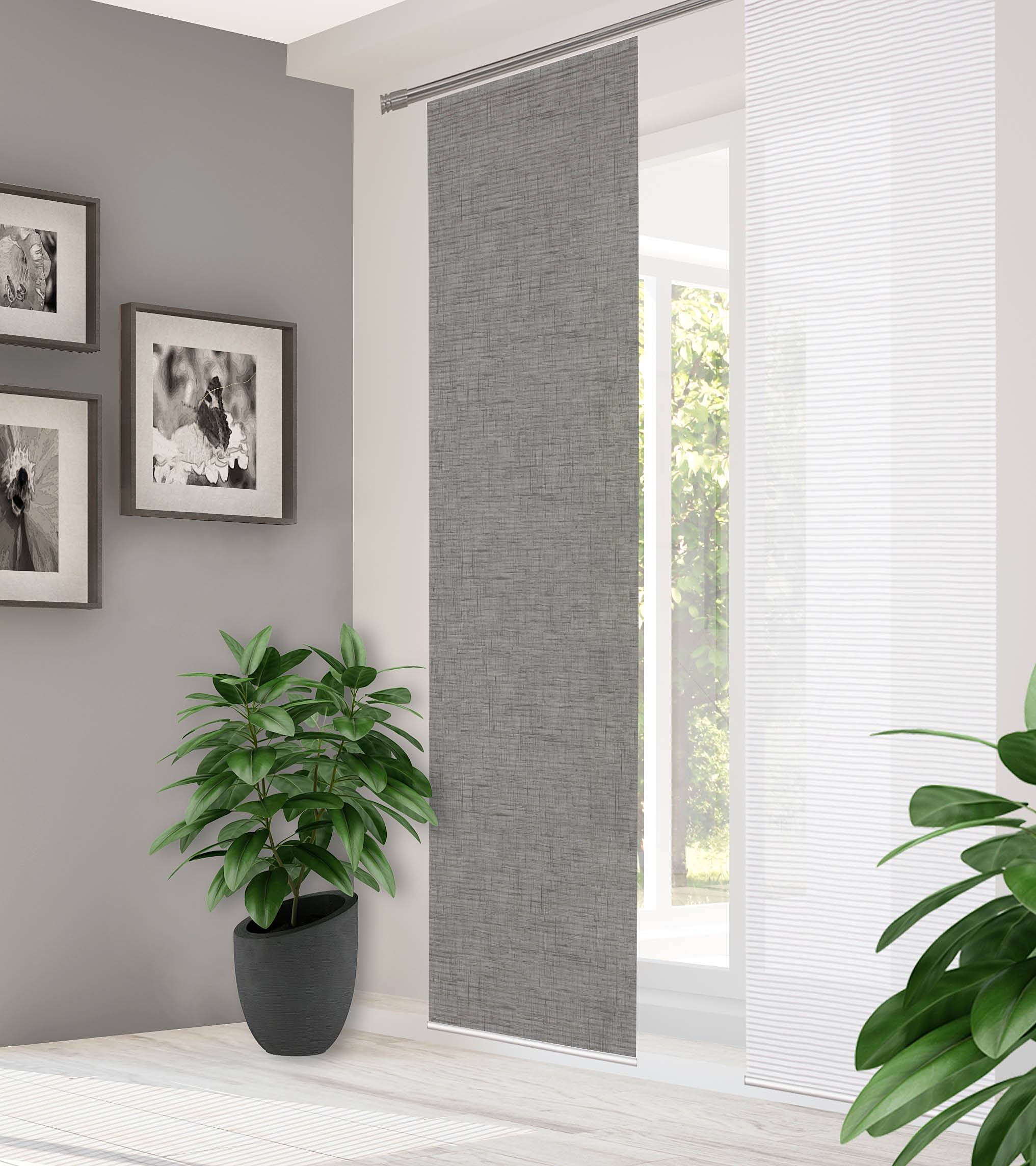 Schiebevorhang Estra Polyester 60 x 255 cm Grau