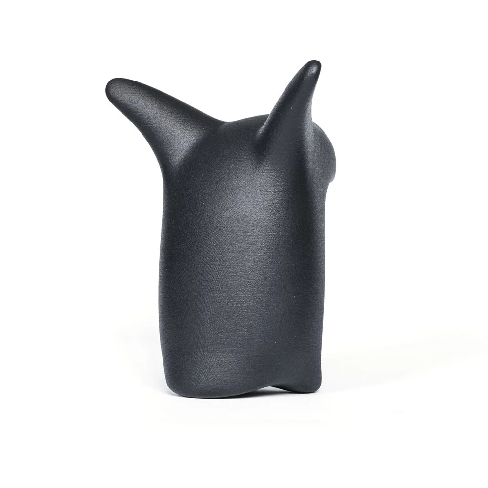 Curious Penguin Dekofigur 3D Druck Schwarz 
