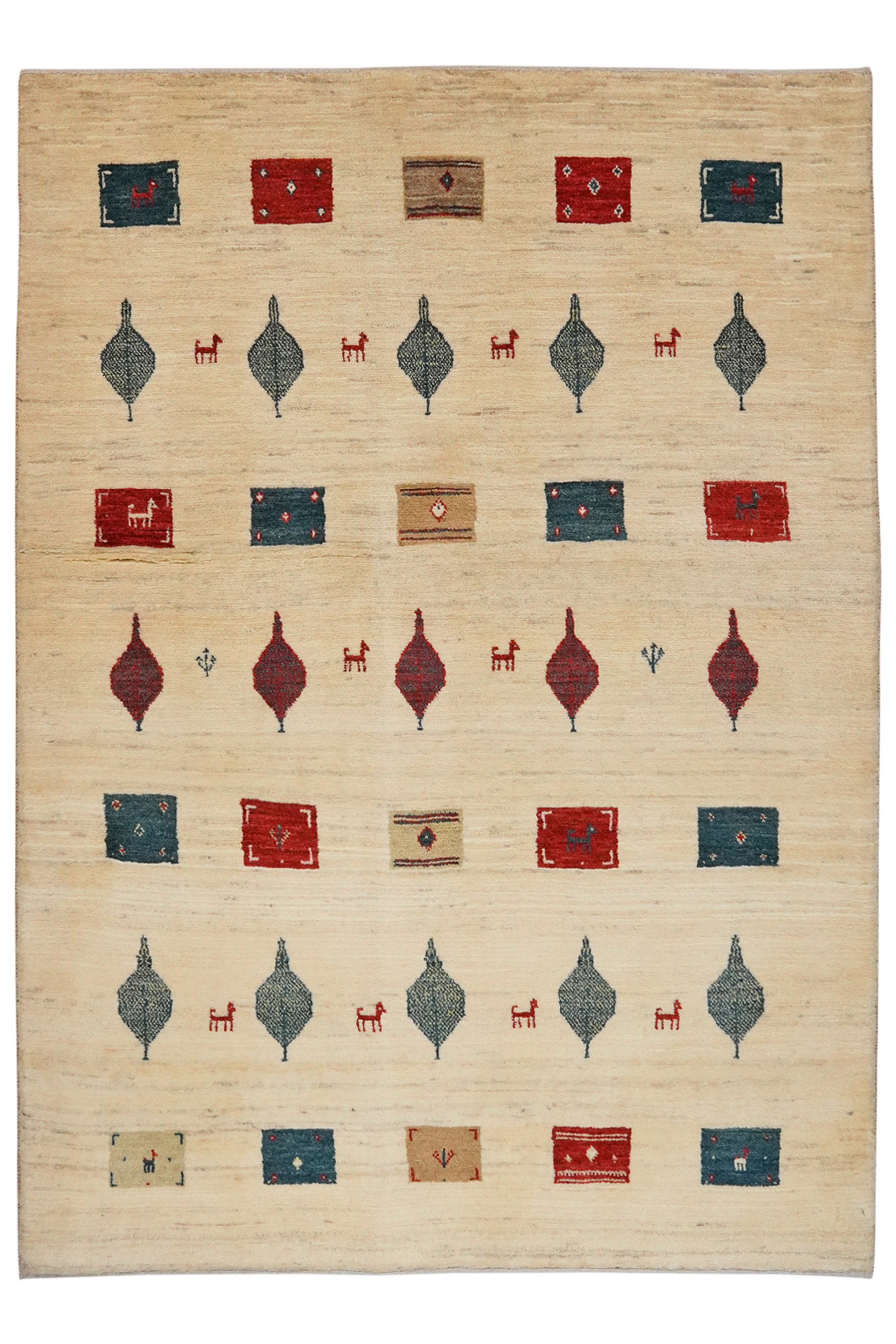 Rizbaf Gabbeh Rug Wool Beige