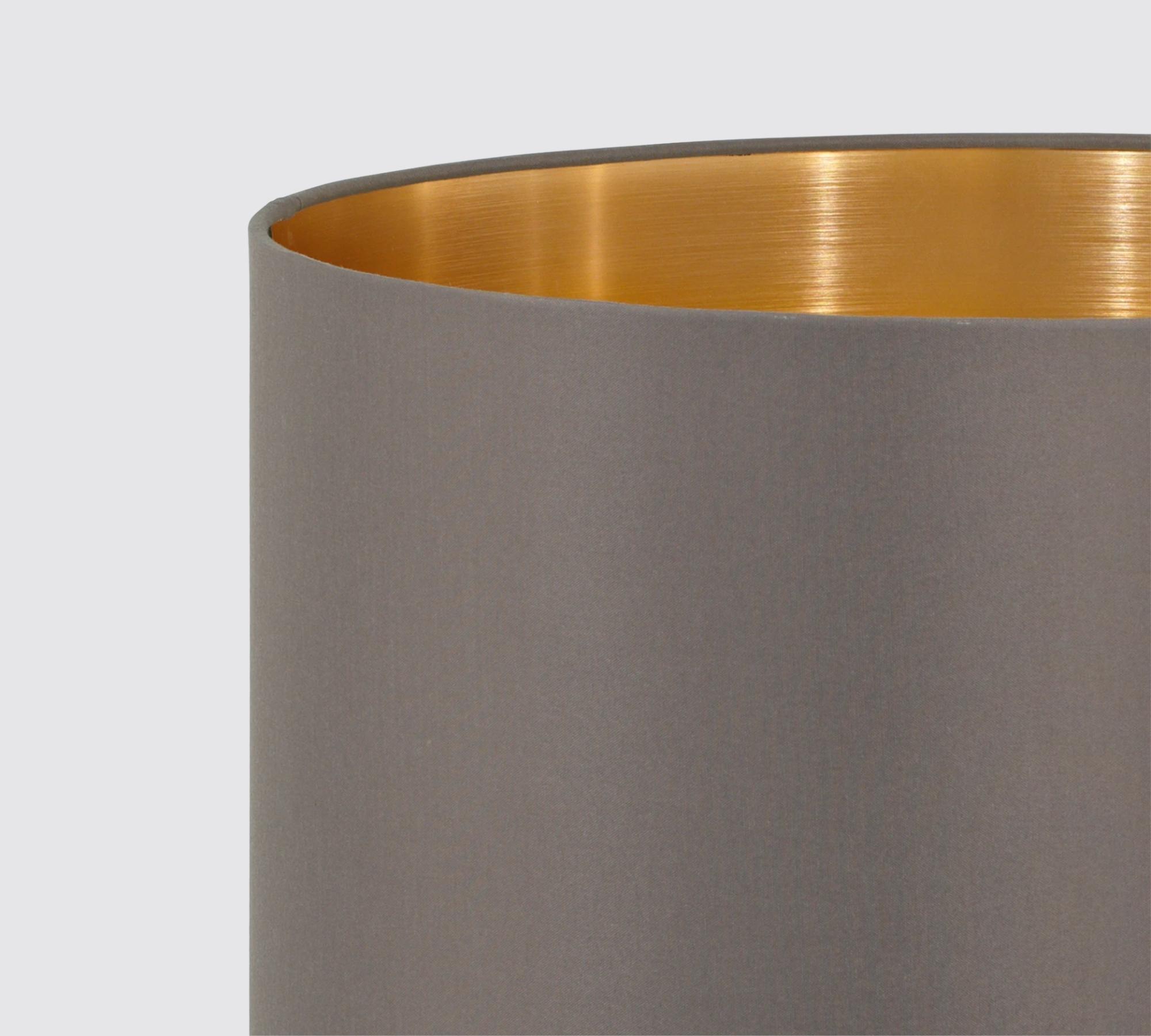 Tischleuchte Grau / Gold
