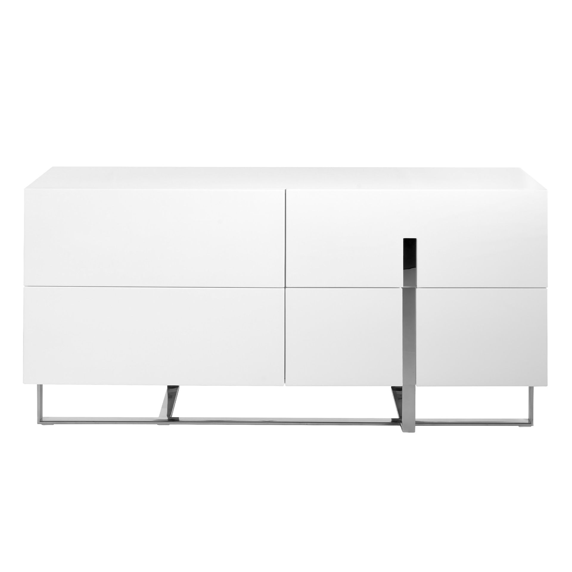 Sideboard Chrome-plated steel White