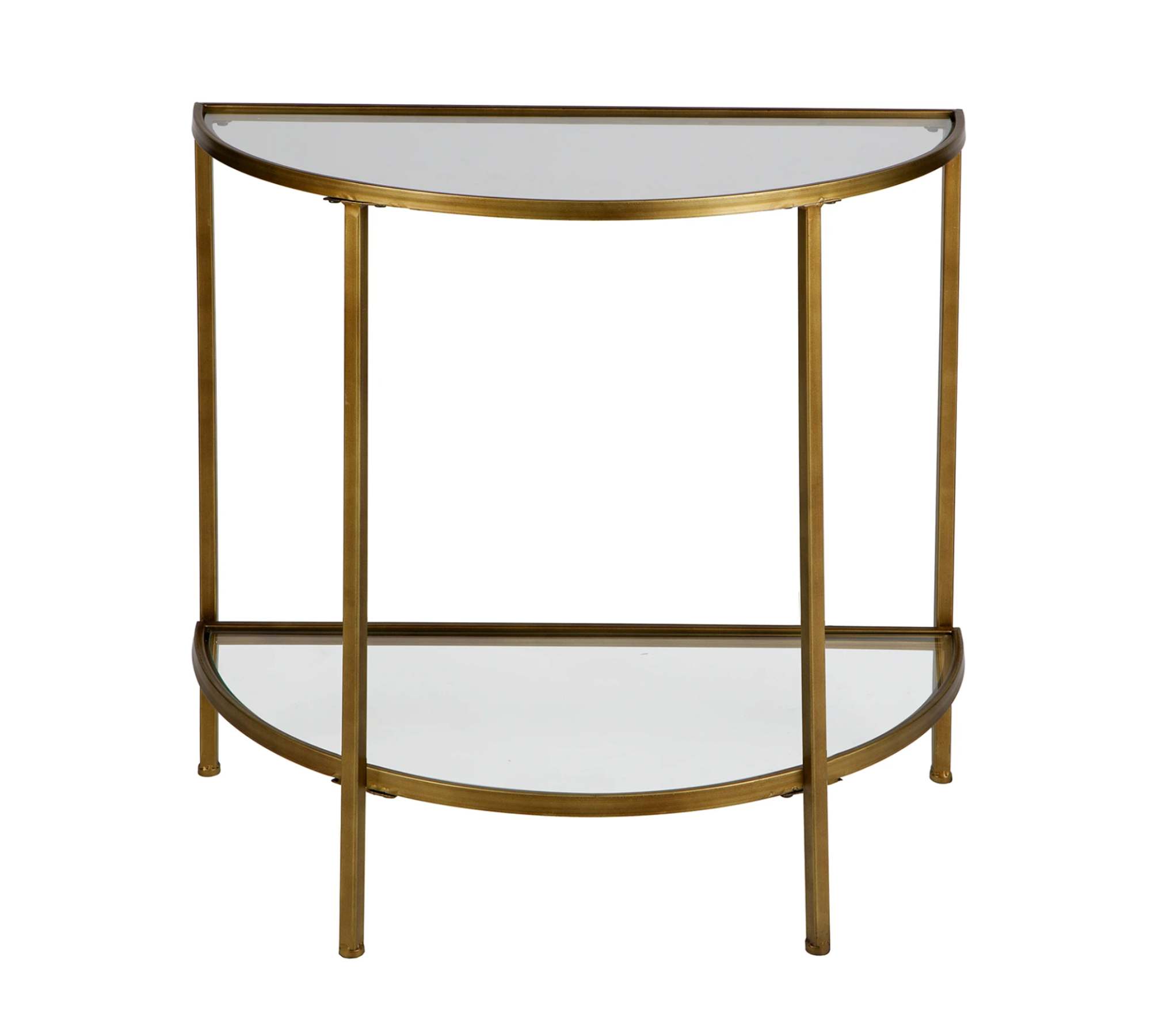 Beistelltisch Glas Metall Gold