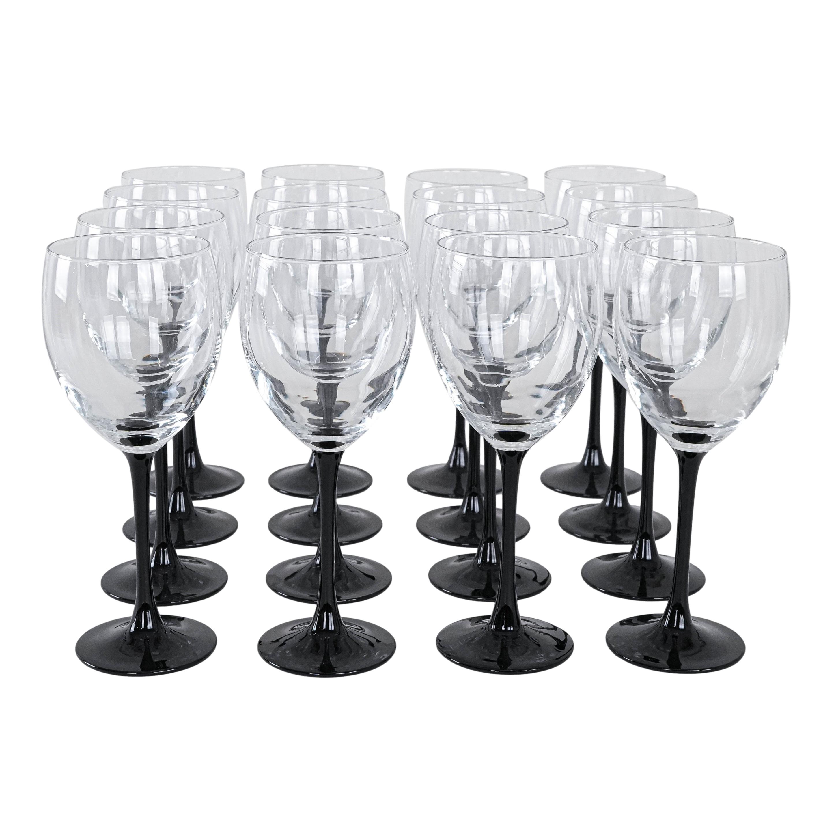Wine glasses 16x Black