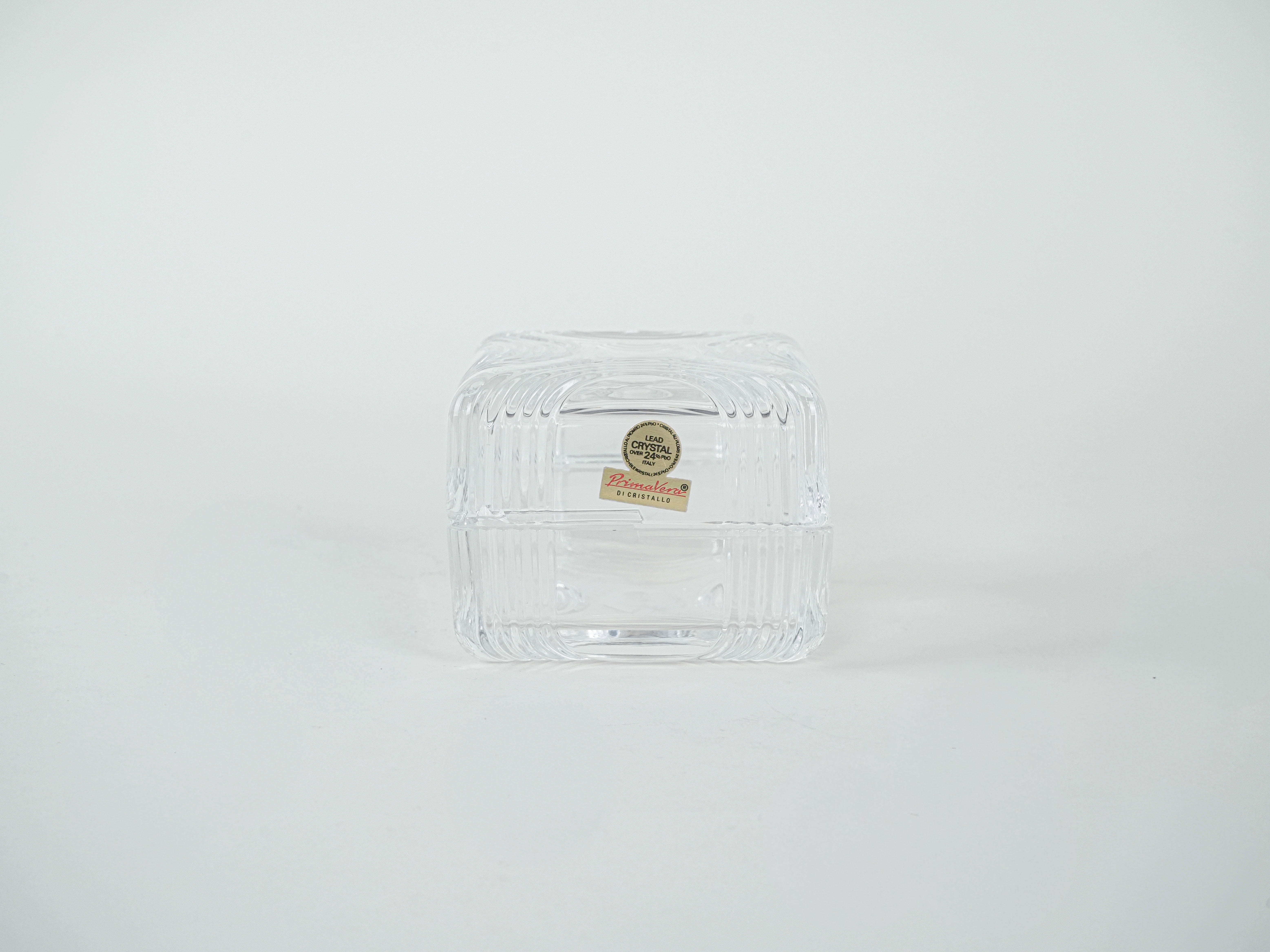 Crystal box lead glass transparent 1970s