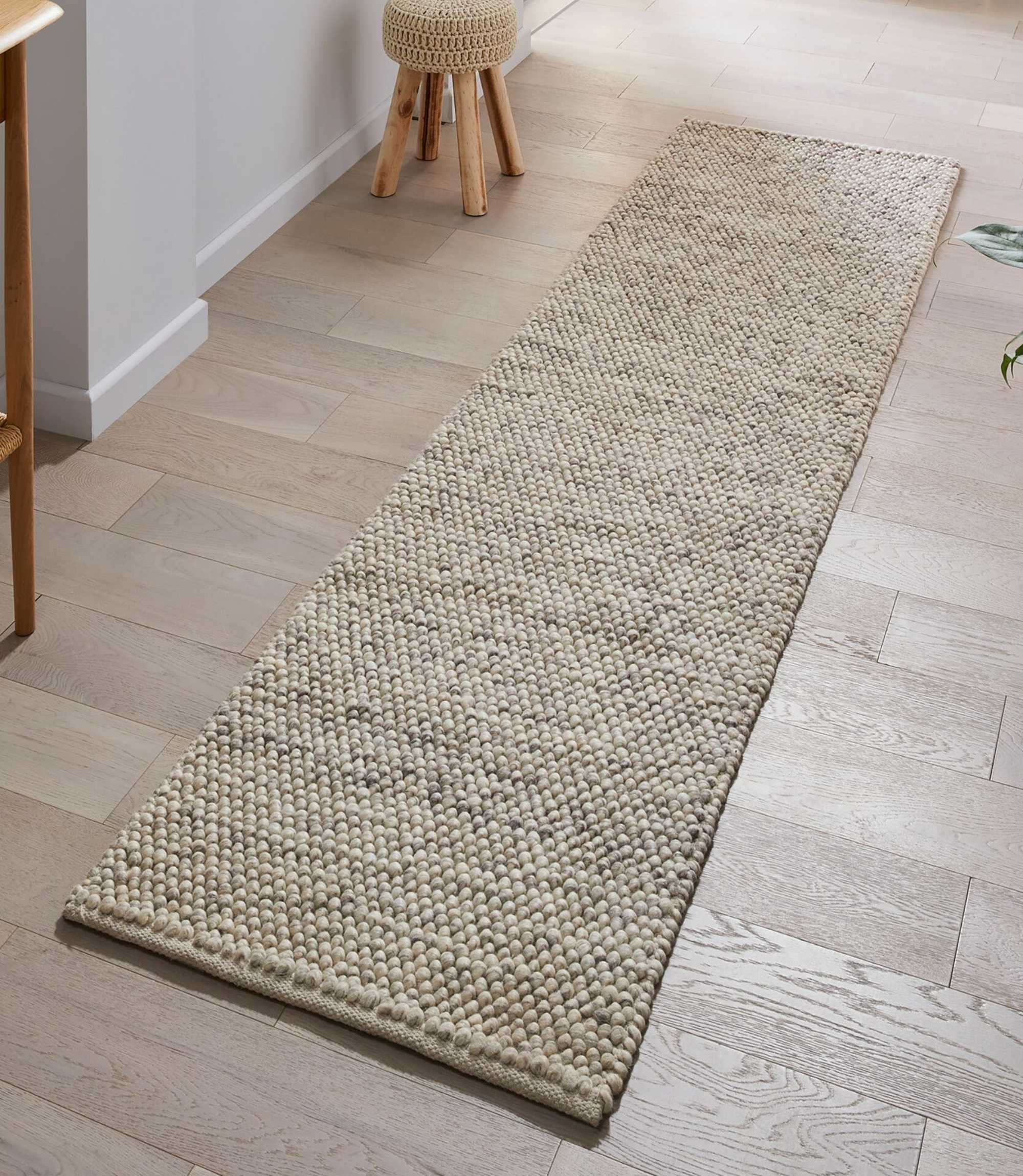 Minerals Runner Wool blend Light grey 60x230cm