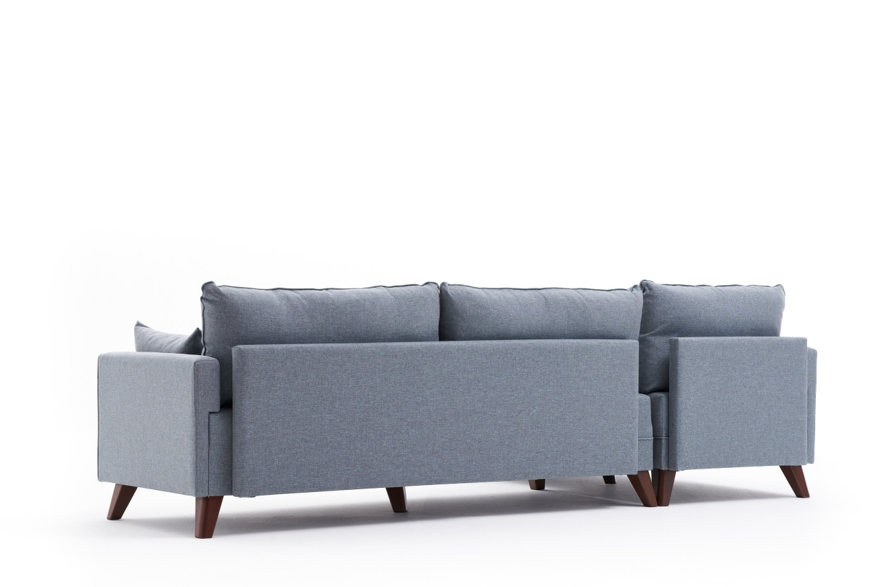 Bella Sofa Récamiere Links Blau