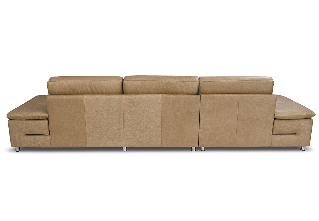 Filippo Ecksofa Leder Olly Beige