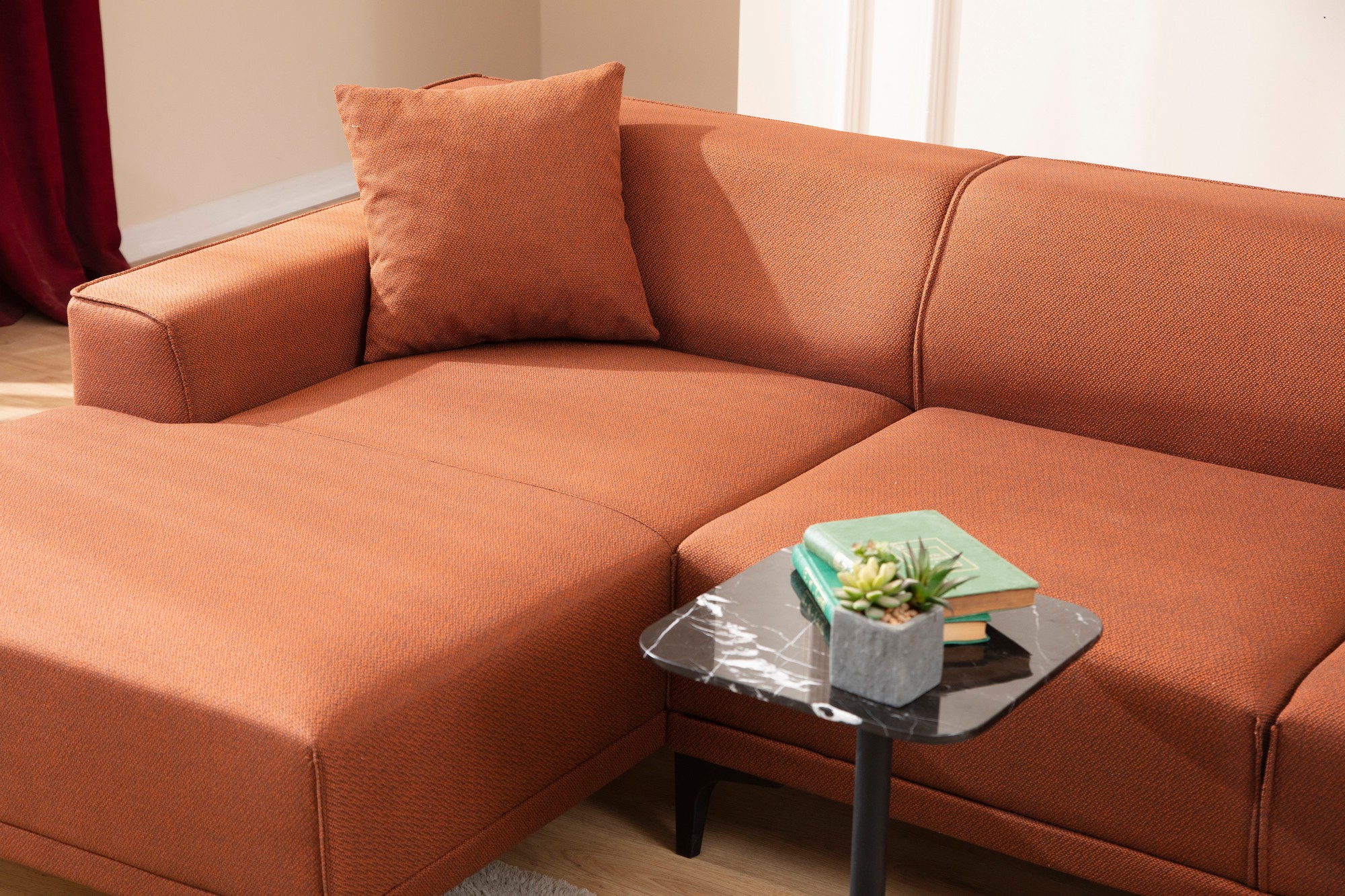 Petra L Ecksofa Orange