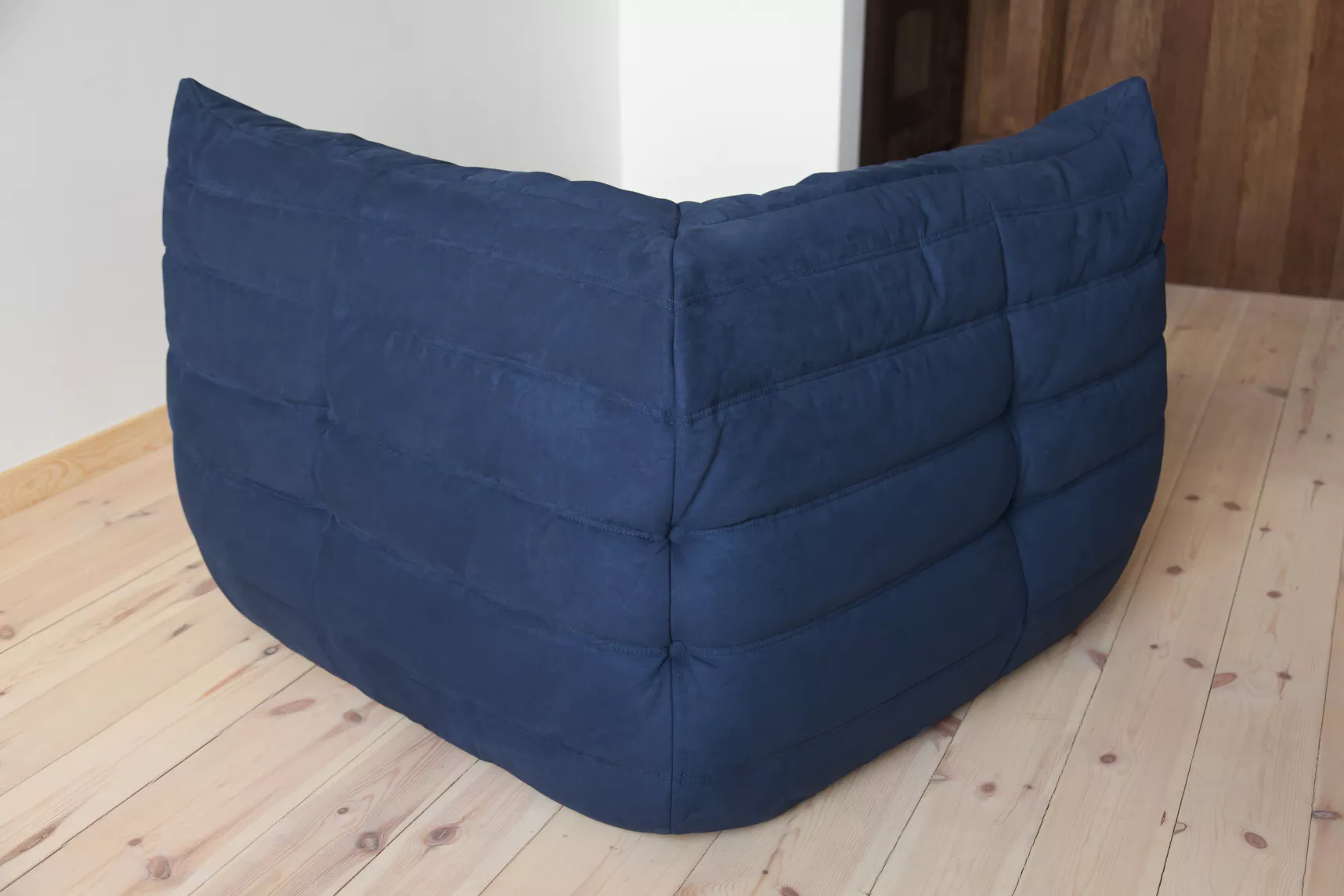 Togo Divano angolare Tessuto Blu navy