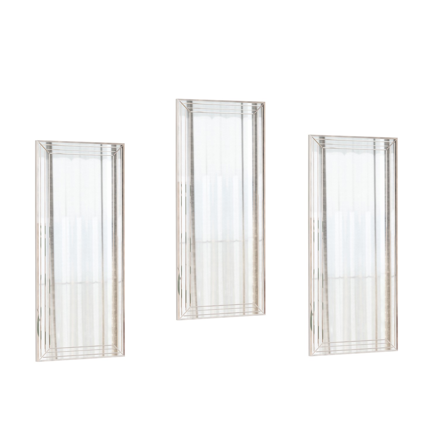 3x Mini Mirror Transparent