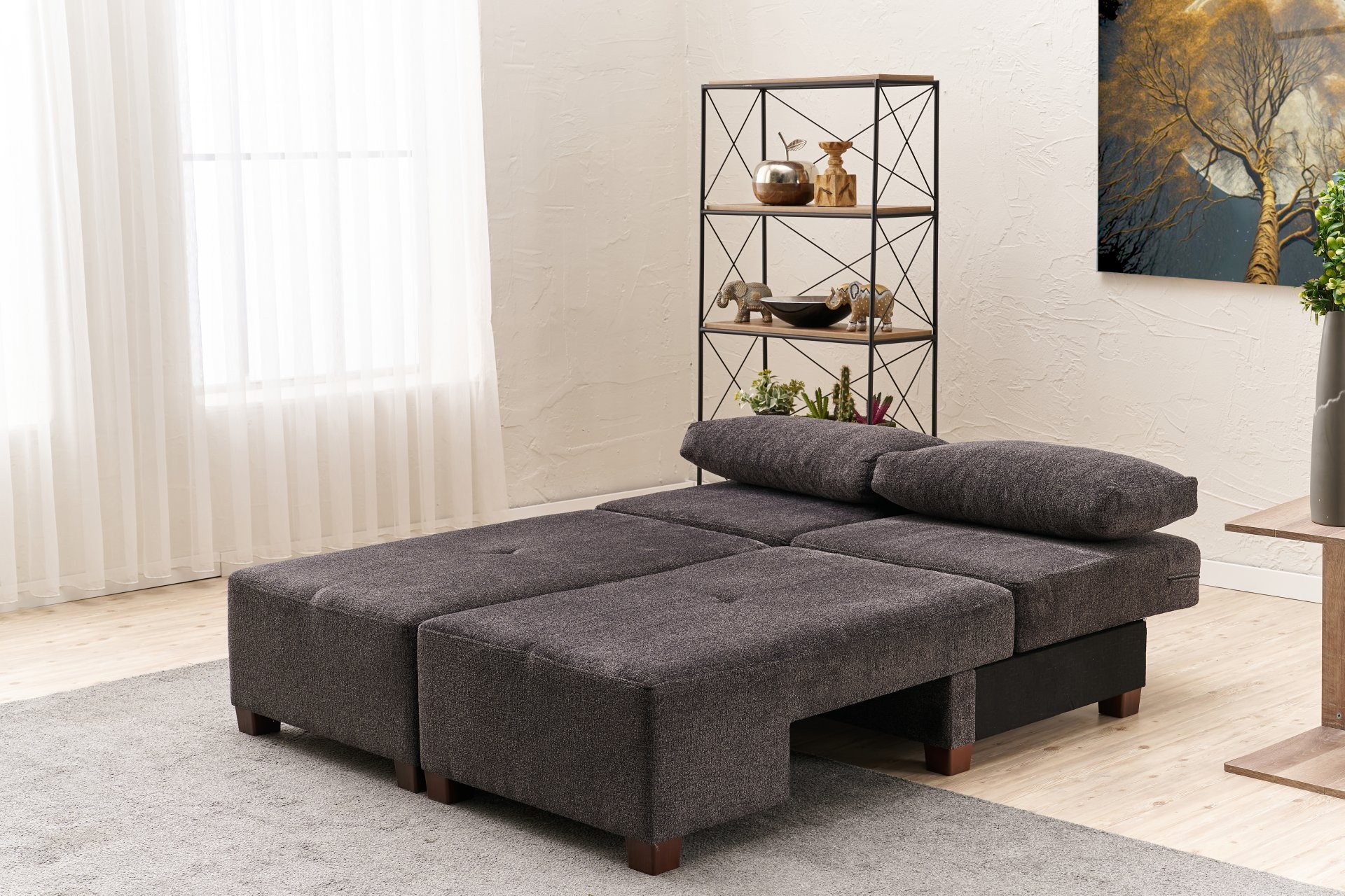 Perenna Sofa 3-Sitzer Chenille Anthrazit