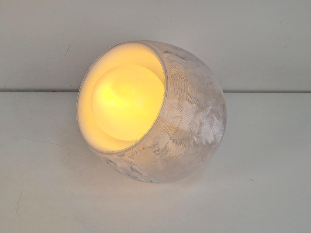 Vintage MyCreation Shell One Tischleuchte Weiß Silber