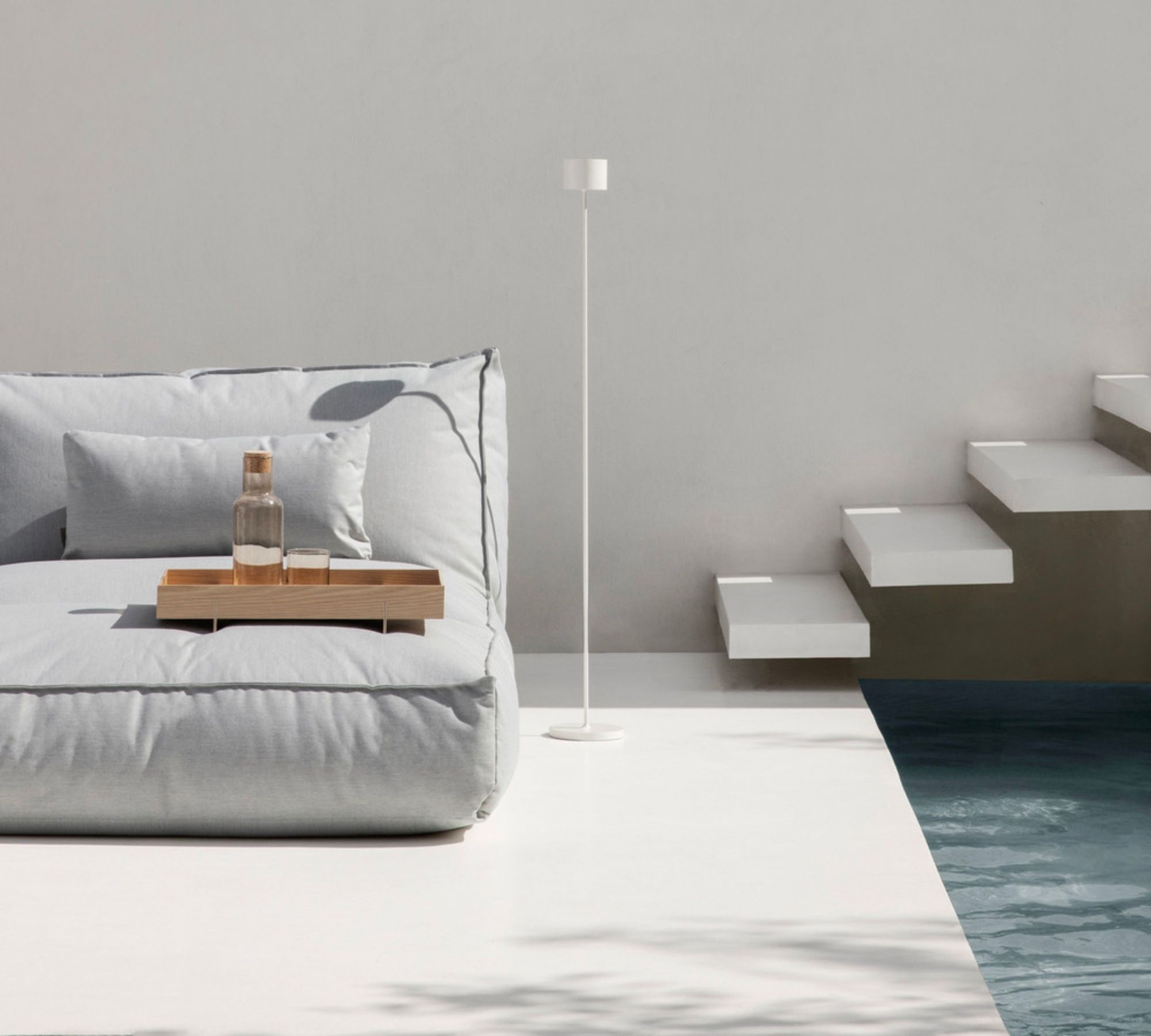 Farol Mobile LED-Stehleuchte Kabellos Weiß 66127