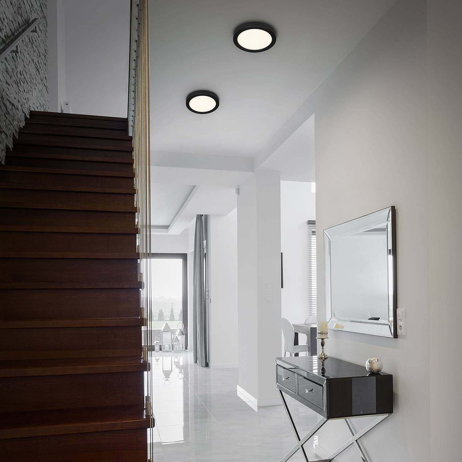 LED-Deckenleuchte Schwarz