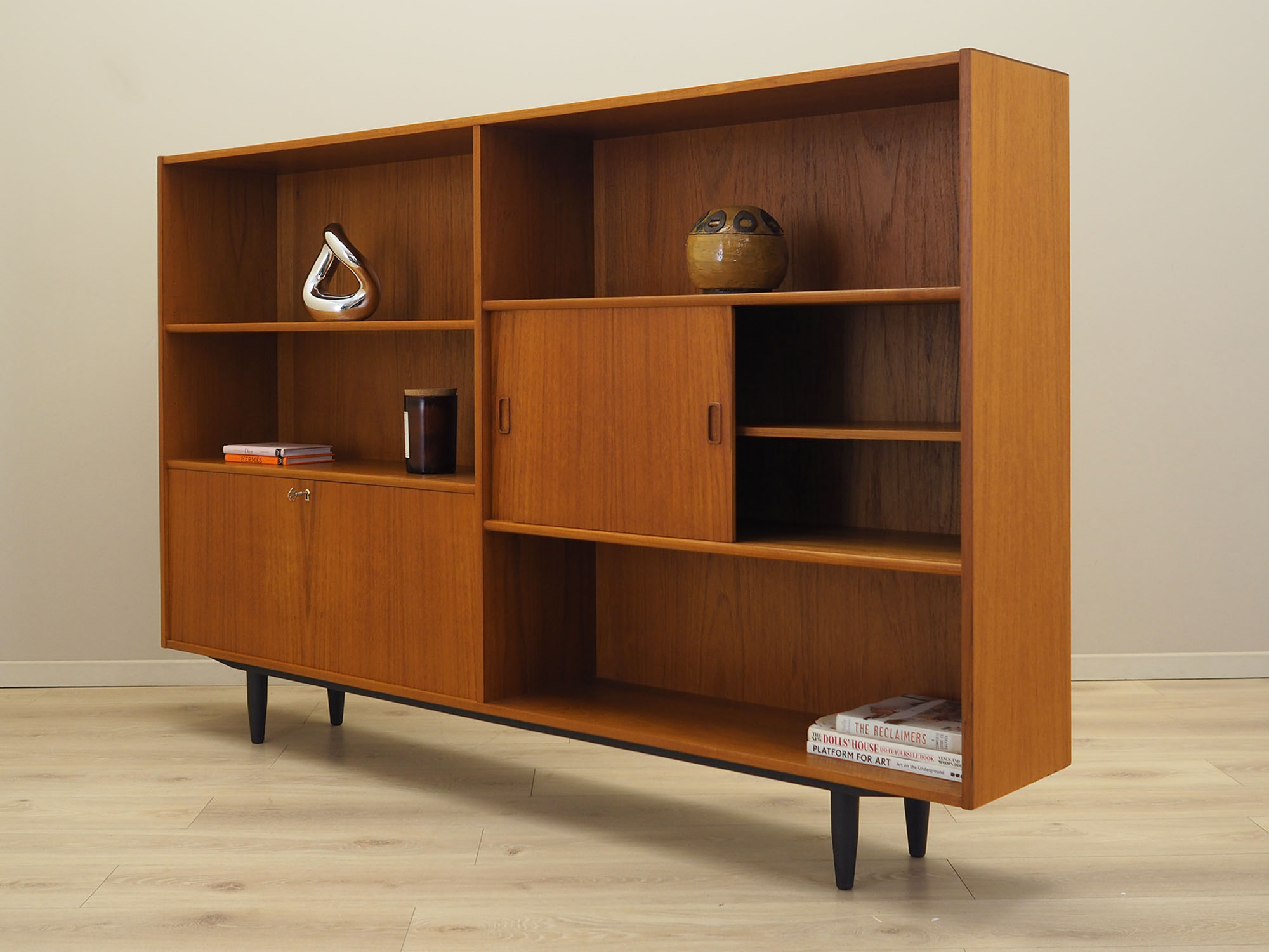Bücherregal Teakholz 1960er Jahre