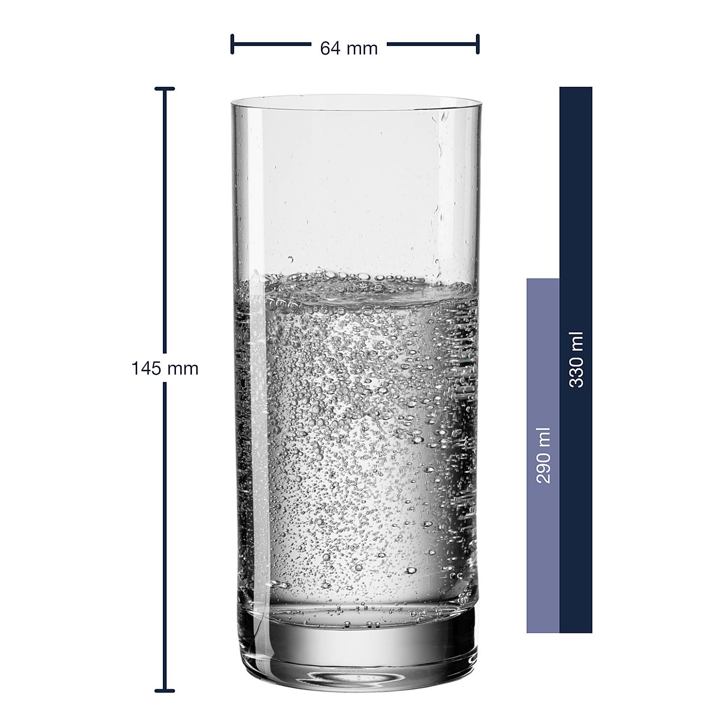 6x Drinking glass Easy Transparent