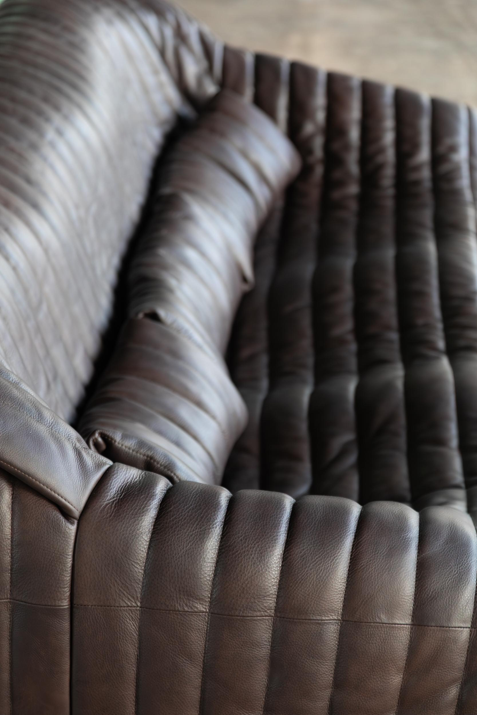 Sandra Sofa 3-Sitzer Glattleder Schokoladenbraun