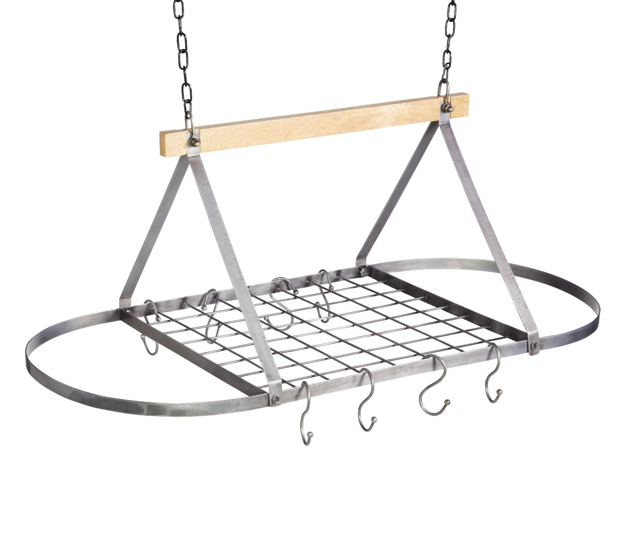 Hängeregal Metall Holz Grau