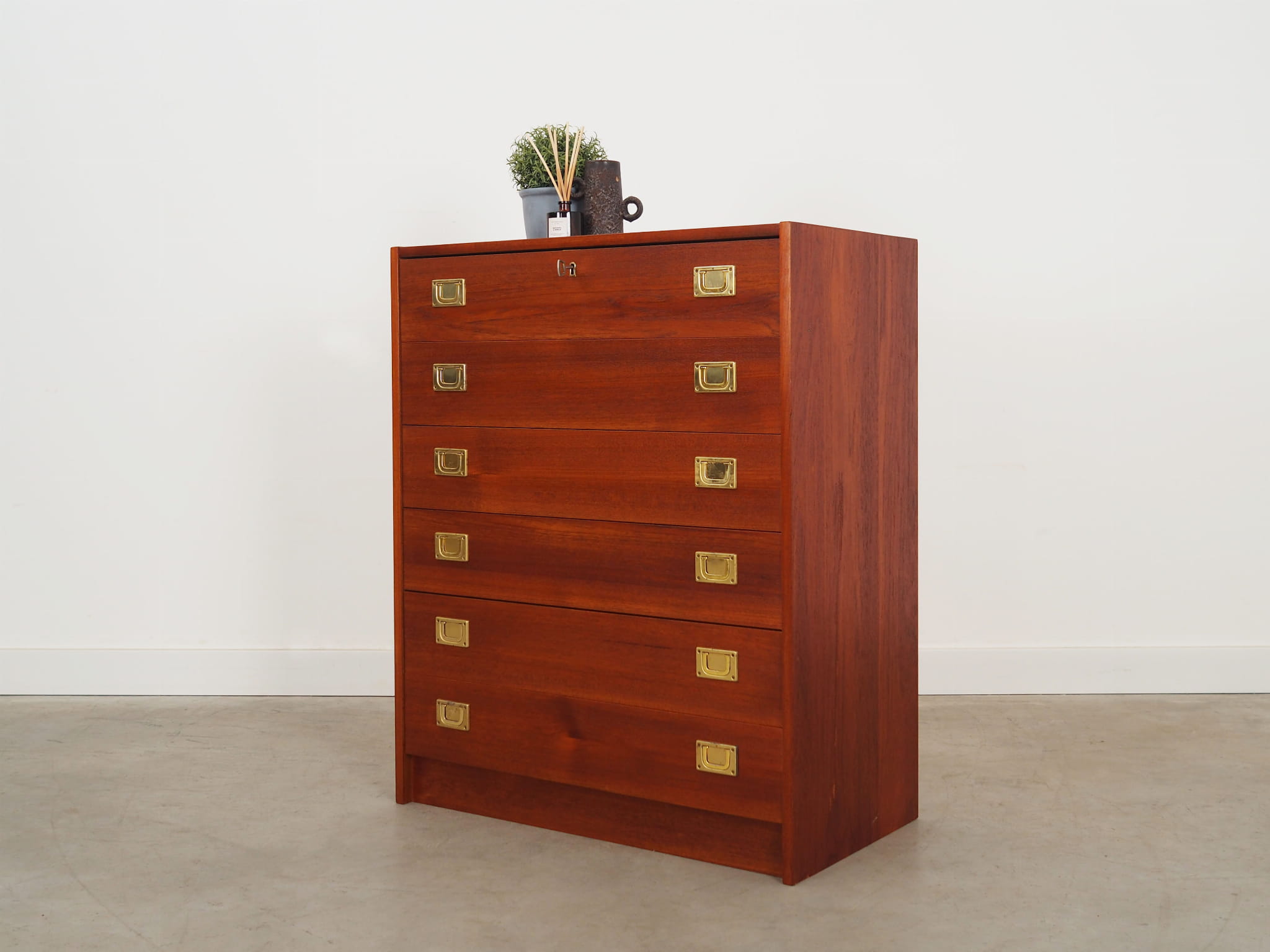 Vintage Chest of Drawers Teak Wood Brown 1960s