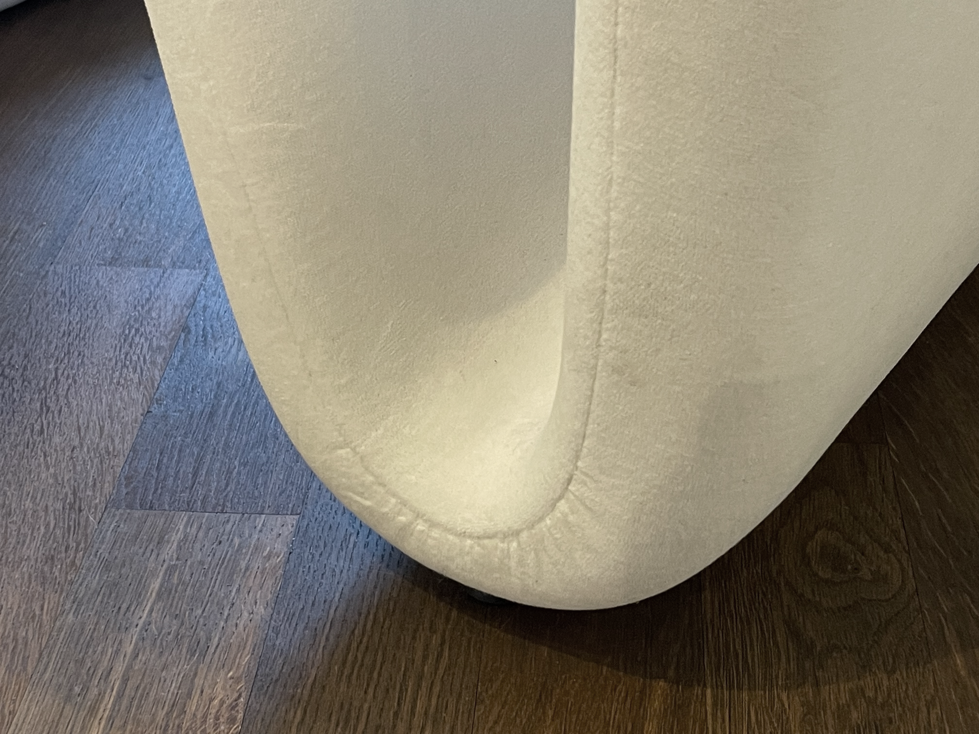 Easy Chair Sessel Stoff Metall Weiß 