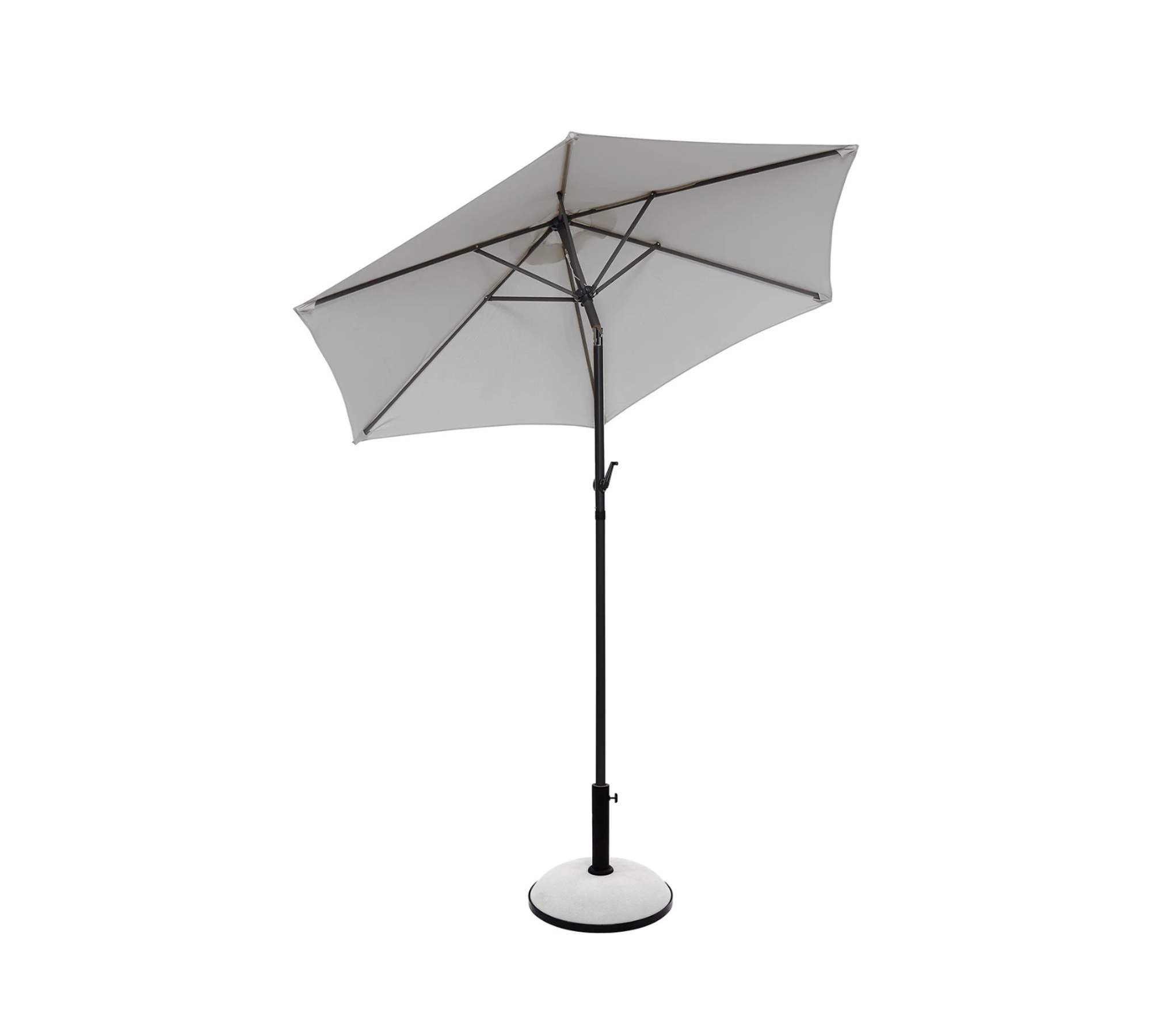 Sonnenschirm Kunstfaser Aluminium Grau