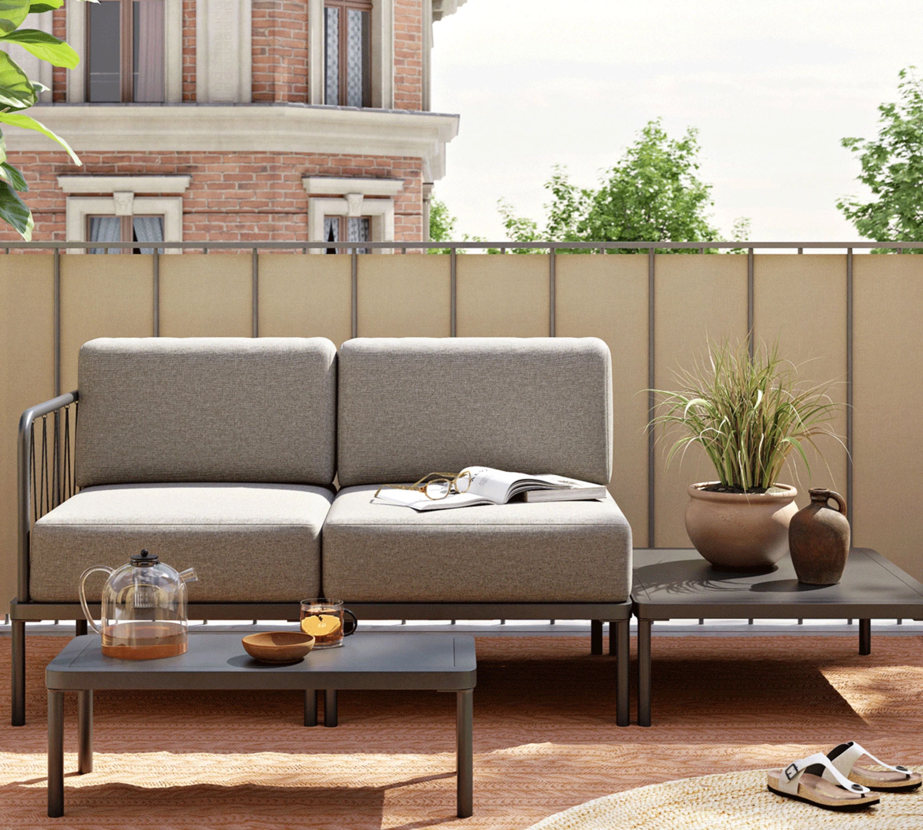 Hadley Outdoor 1-Seater Module Sesame