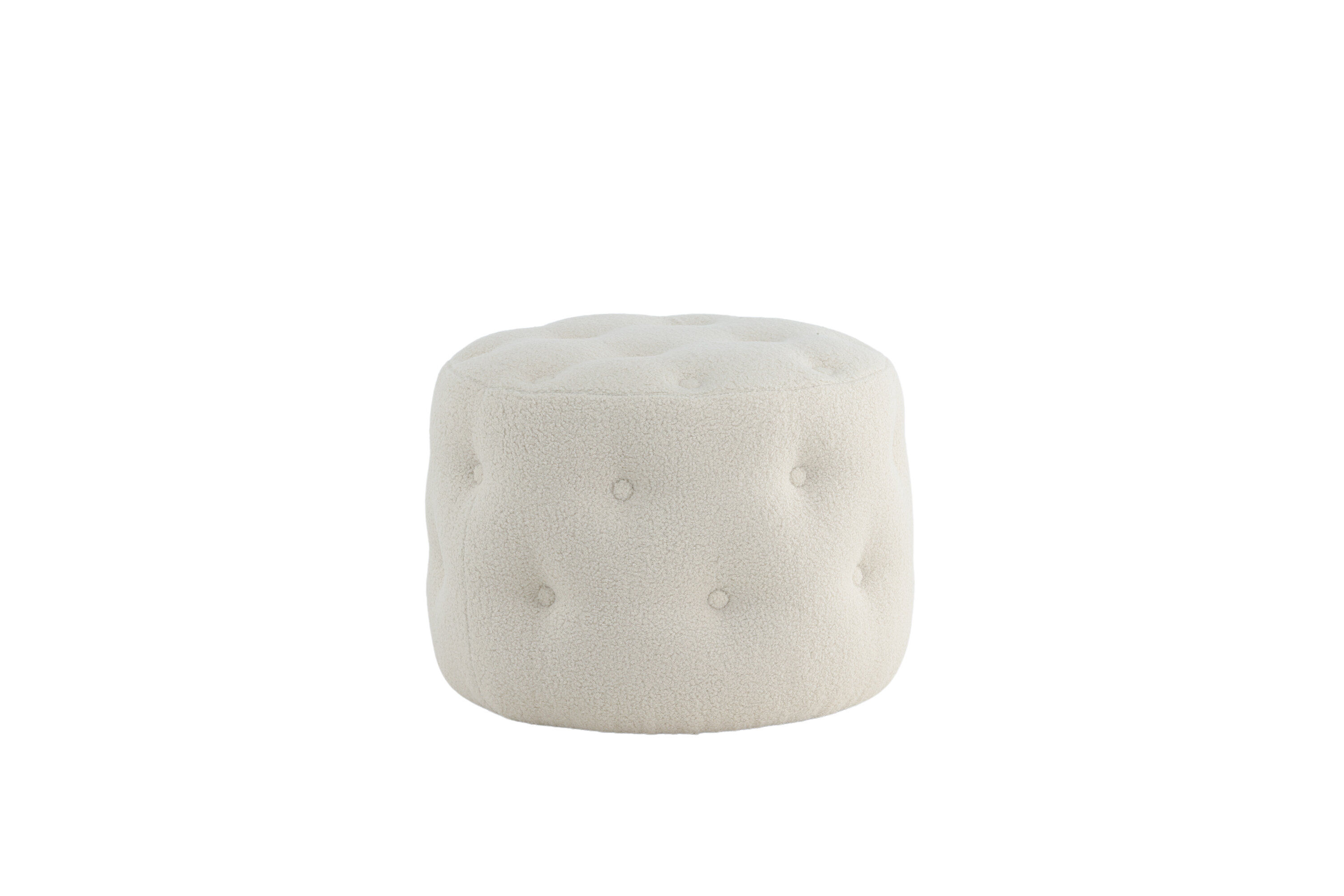Benjamin Pouf Offwhite Teddy