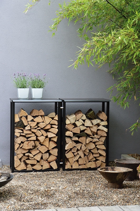 Holzmichel Kaminholzstapler Schwarz