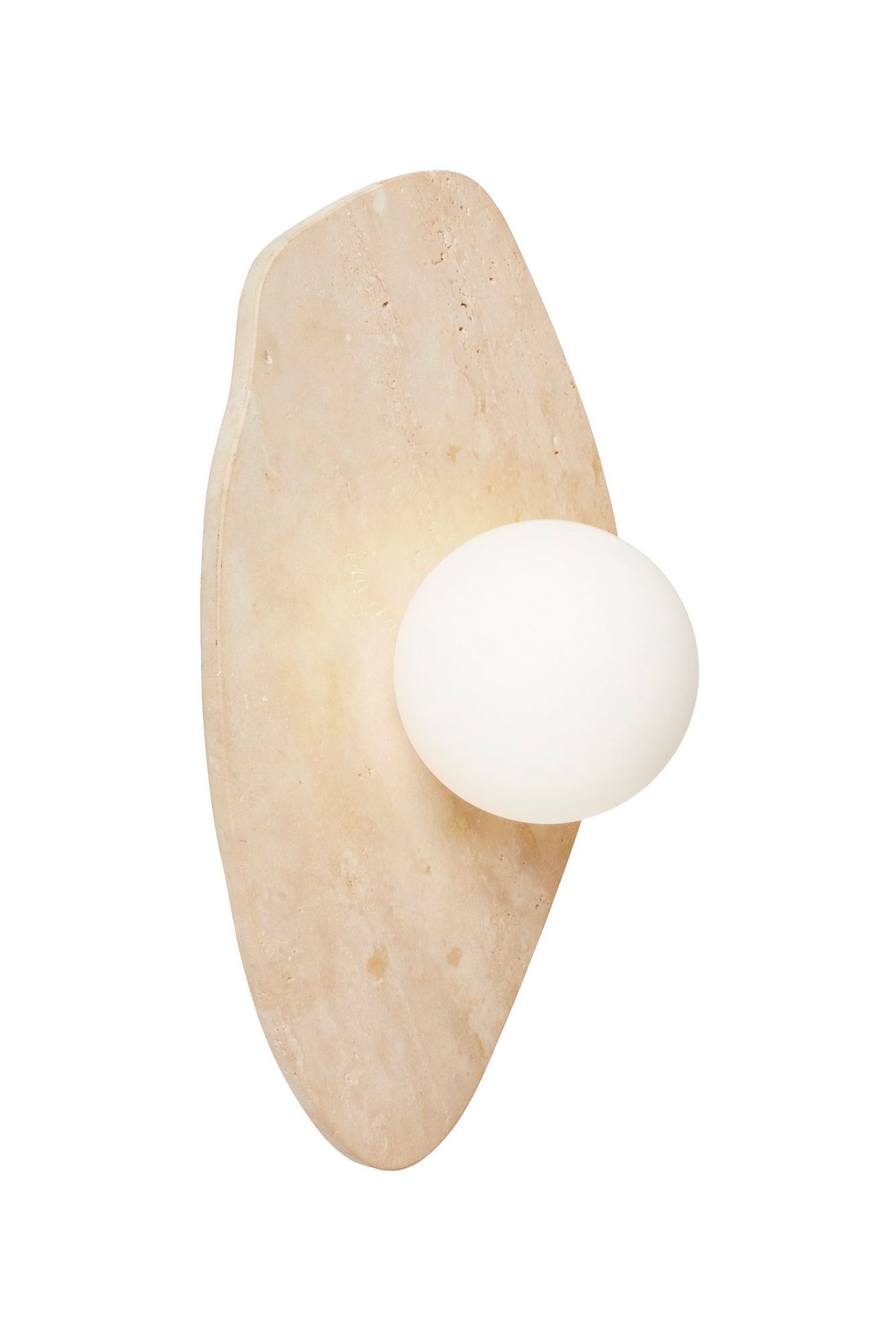 Busy Wandleuchte Travertin Creme