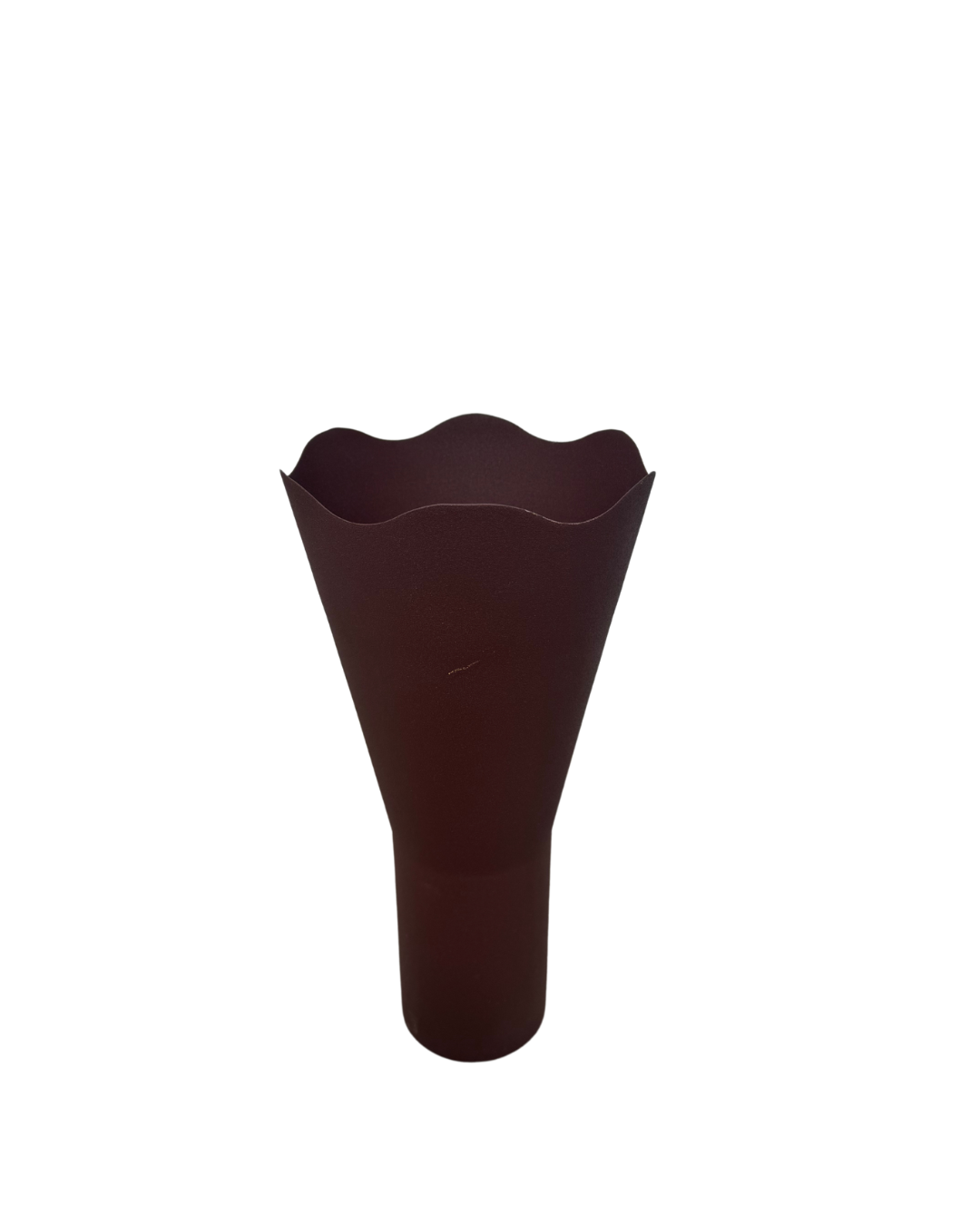 Wavy Vase Metall Braun