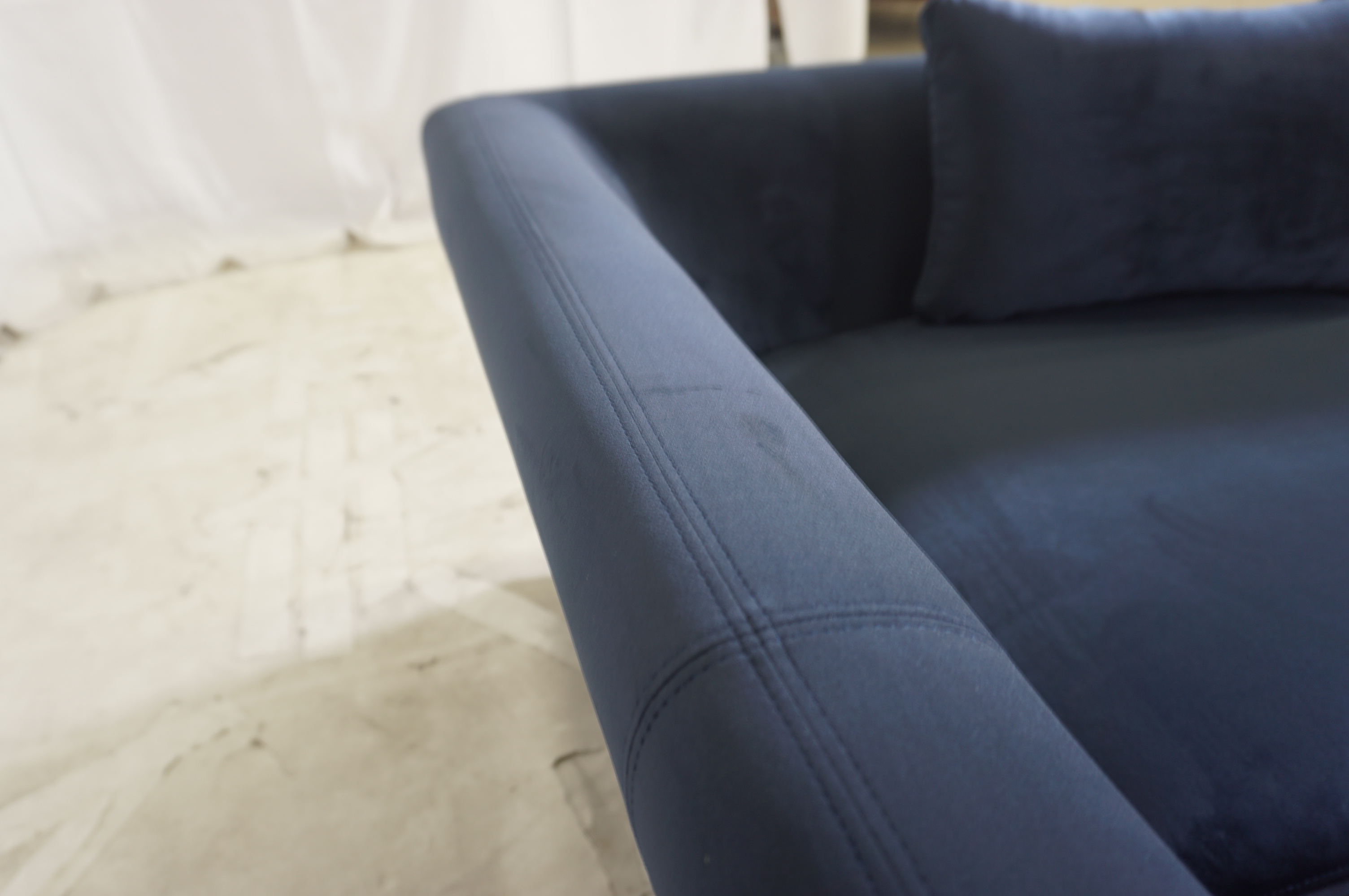 Sigrid Sofa 3-Sitzer Velour Lux Navy