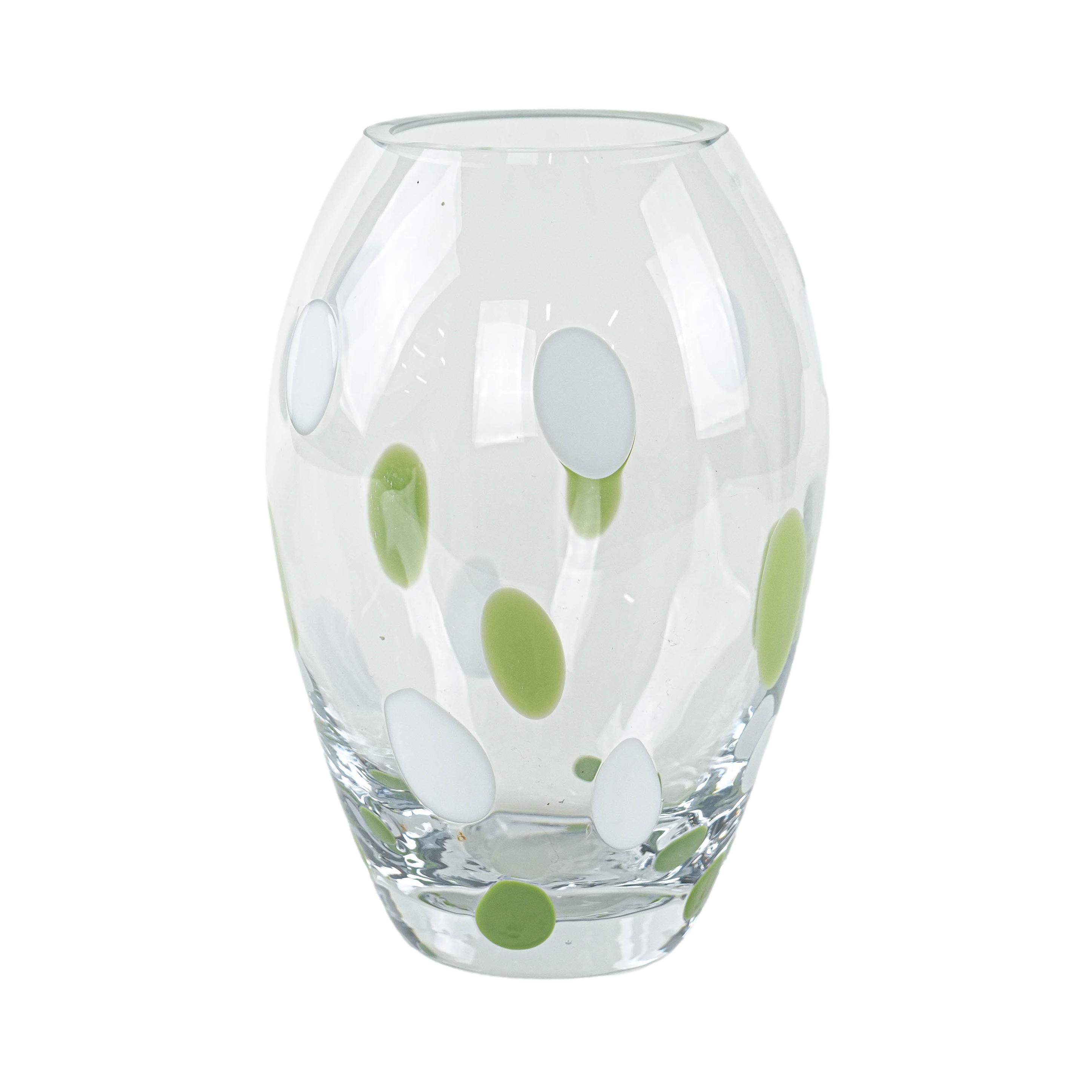 Glass vase with dots 1970s