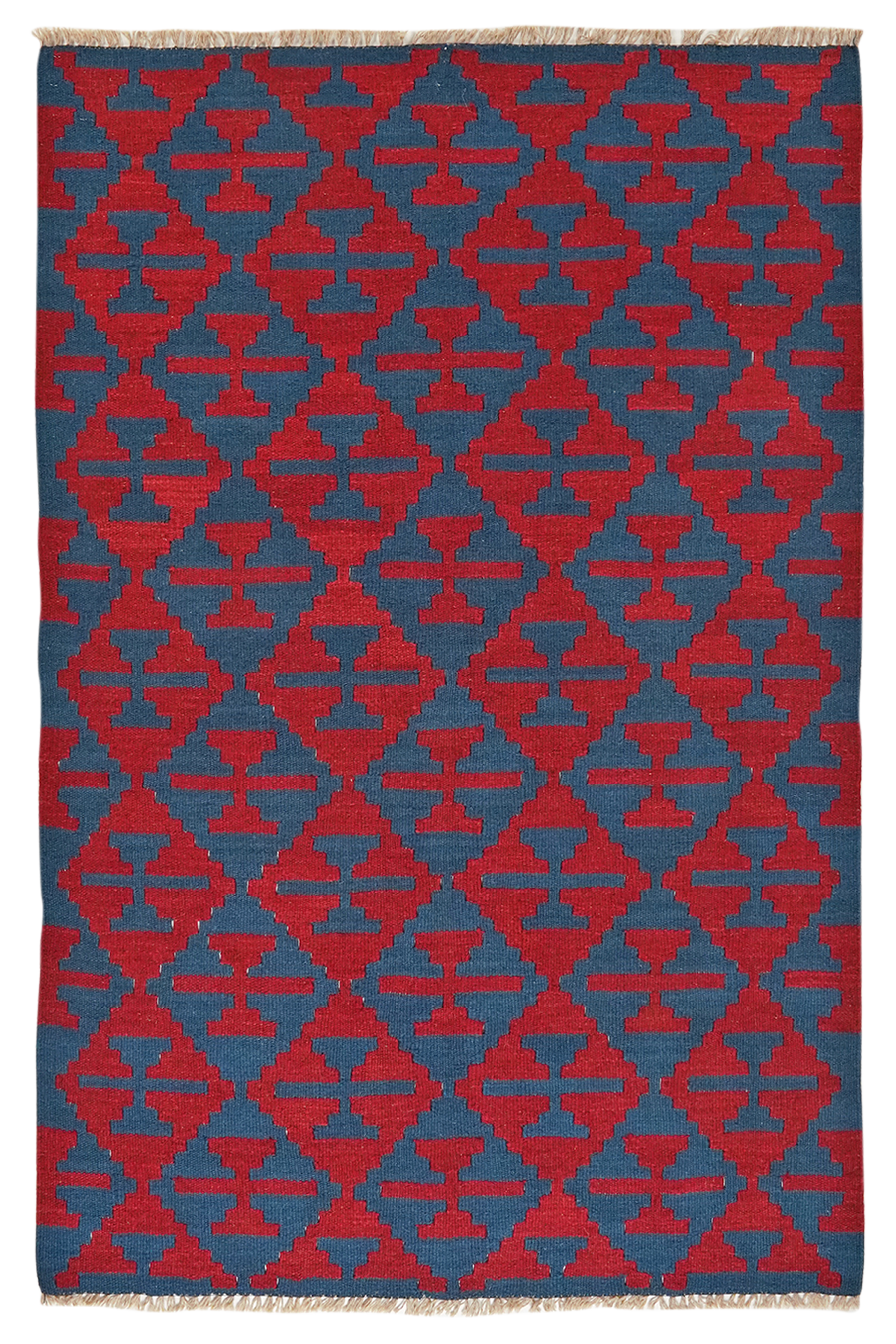Kilim Gashgai Teppich Rot Blau