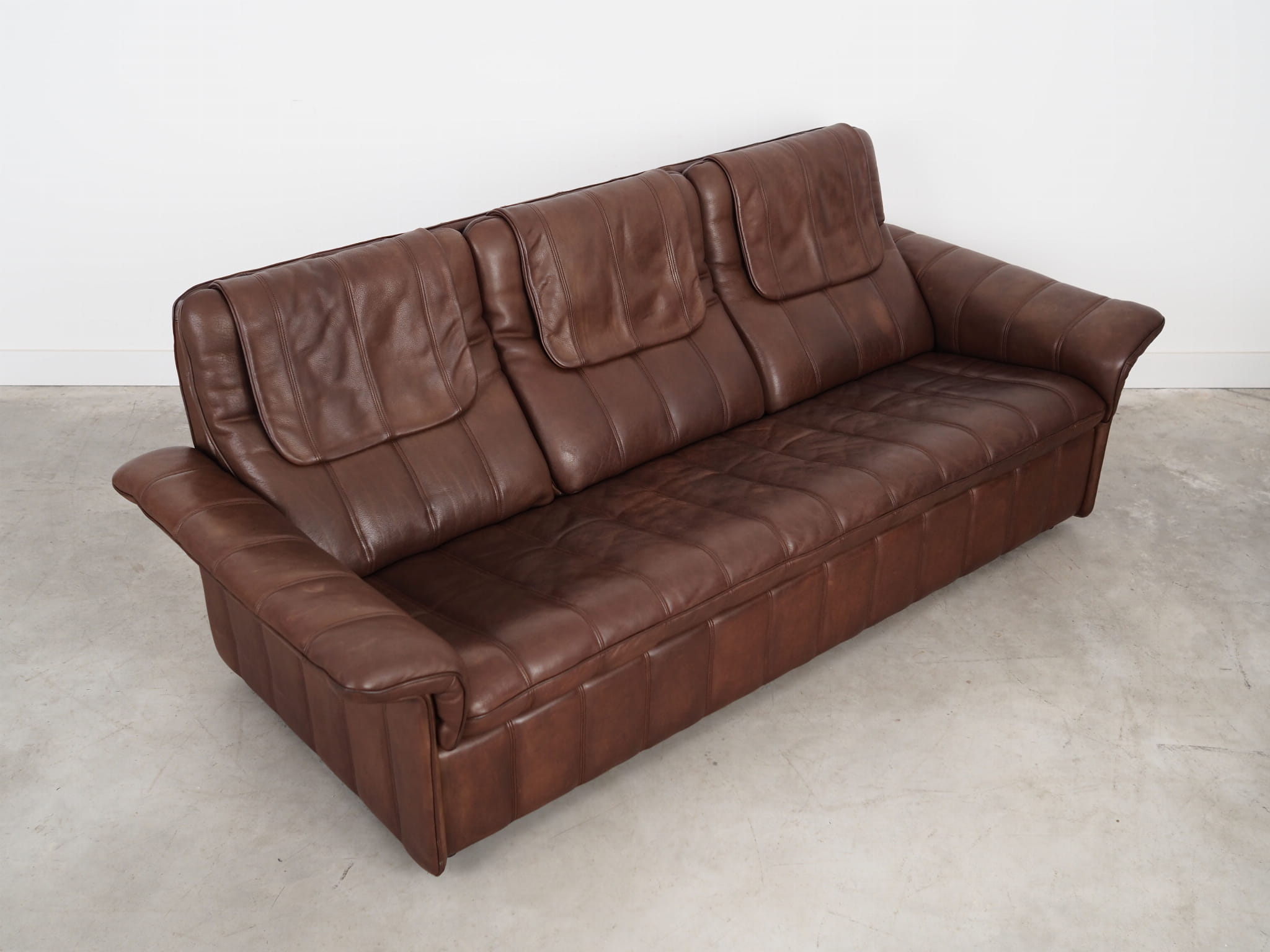 Sofa Leather Brown 1970s