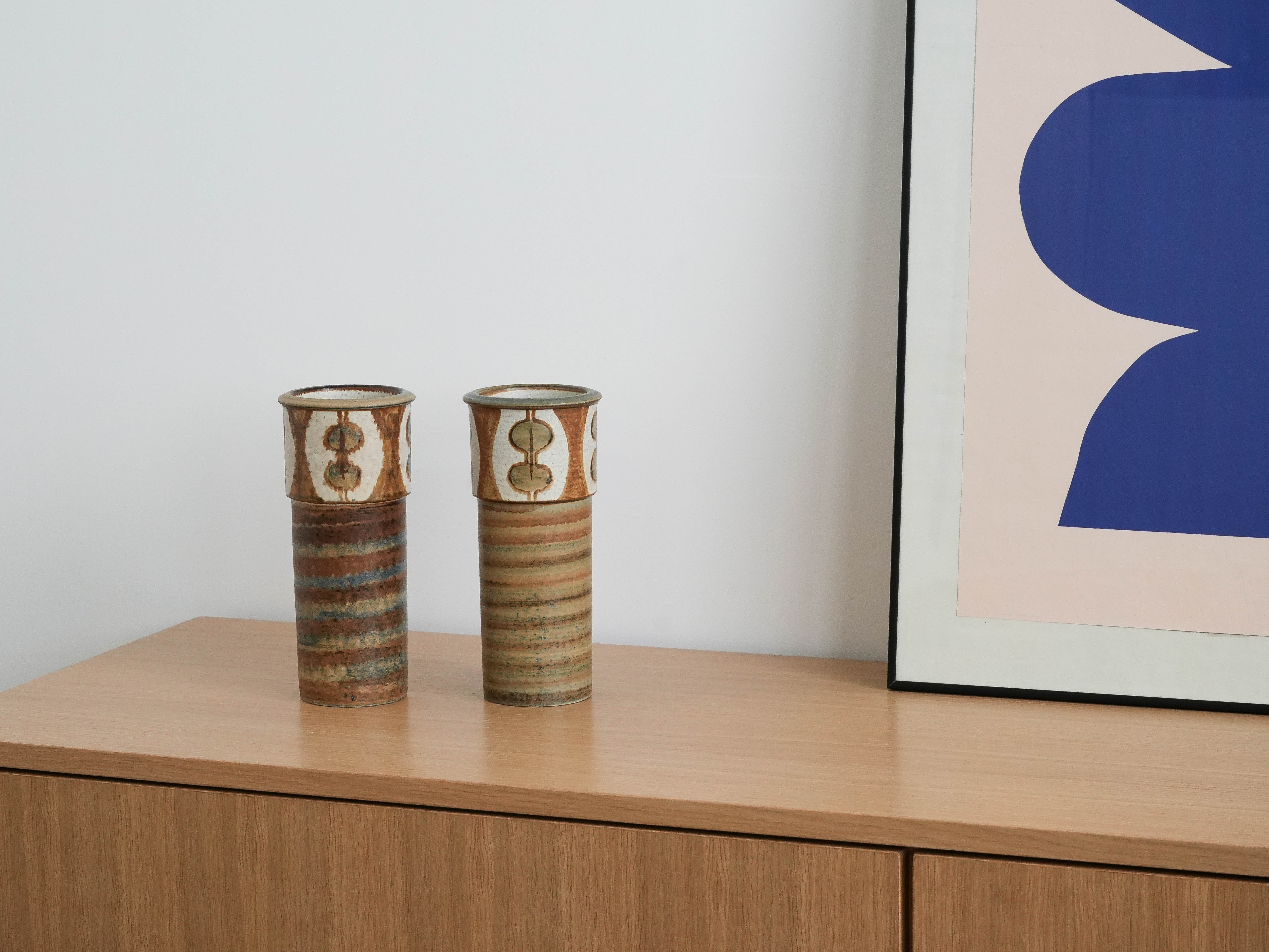 Vase Keramik Braun 