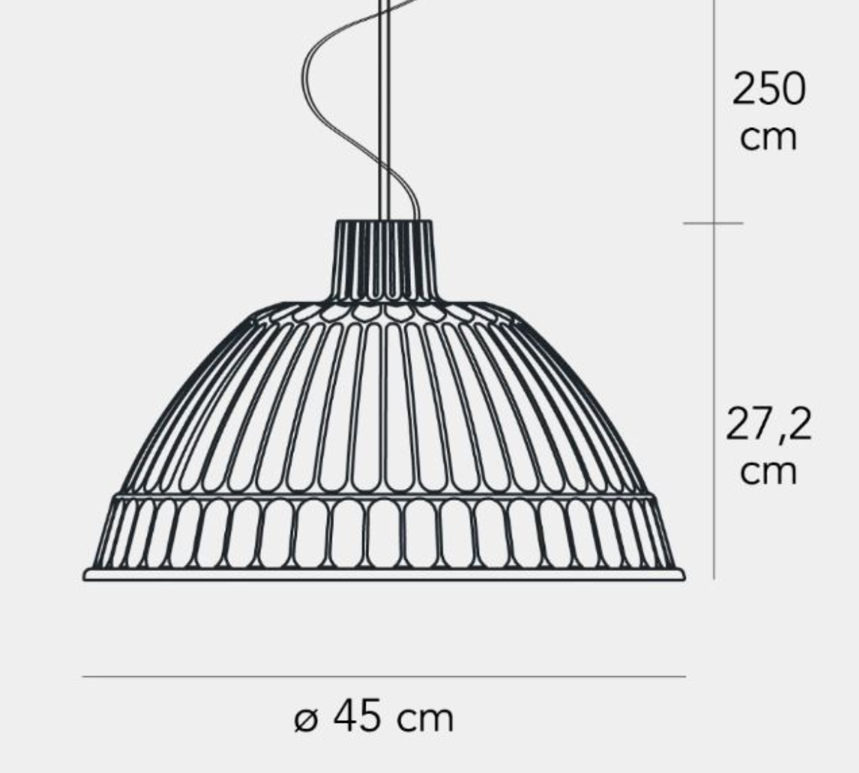 Cloche Pendelleuchte Kunststoff Currygelb