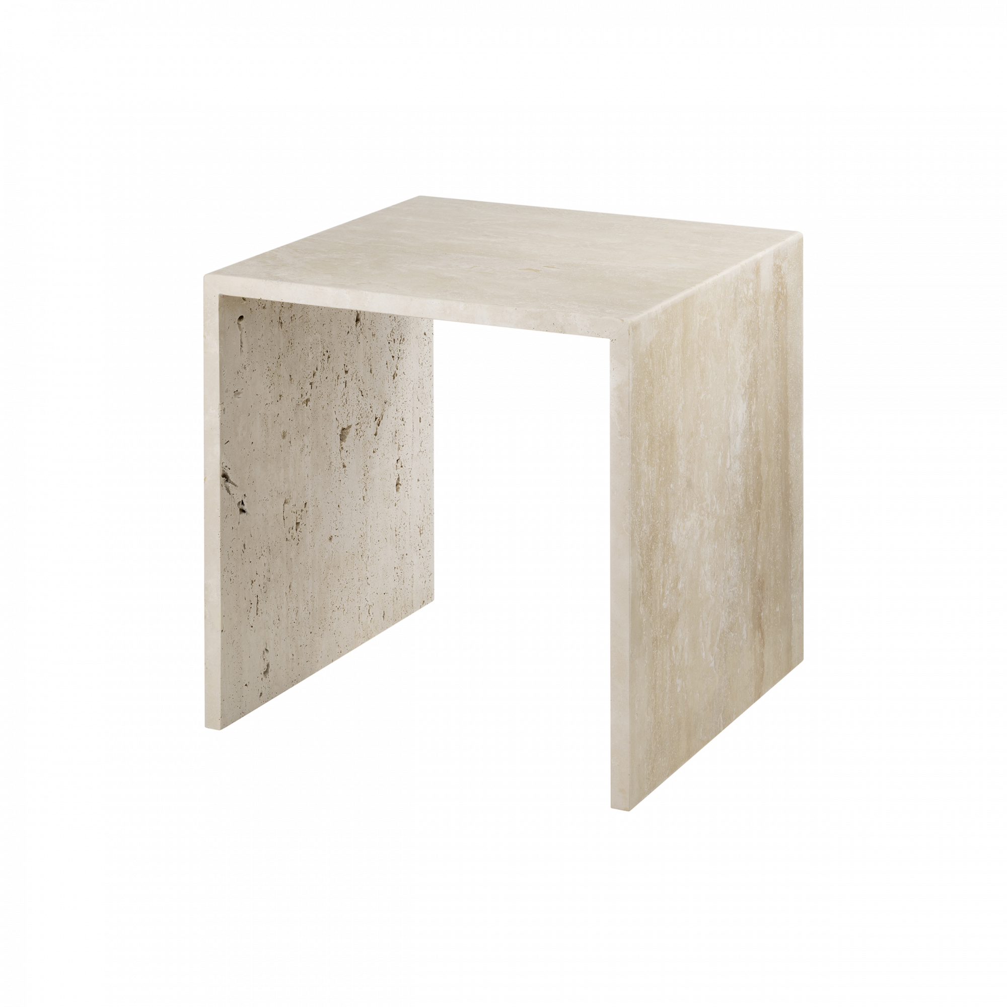 2x Varu Beistelltisch Travertine 66943